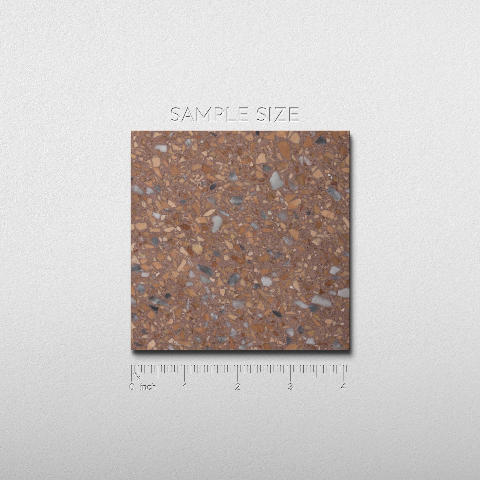 Orange terrazzo tile