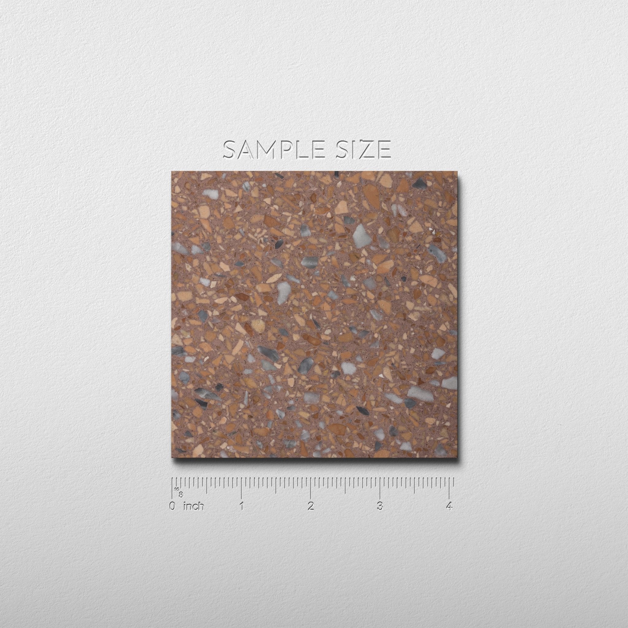 Orange terrazzo tile
