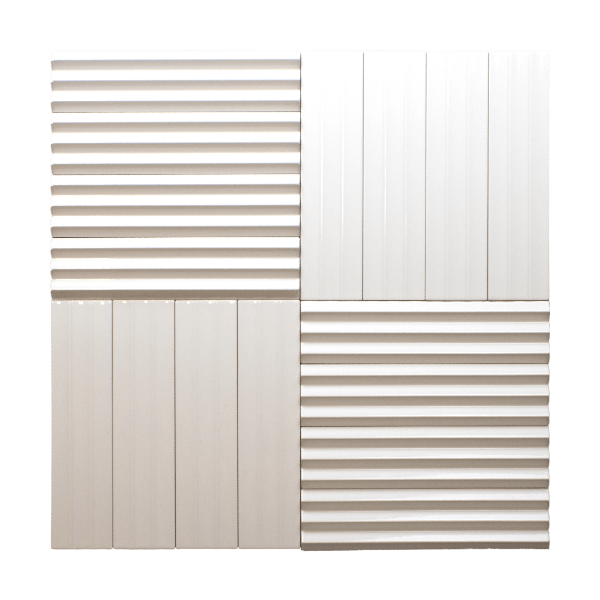 Flat Abaque Daisy White 3x12 Subway Tile - Cemento Collection