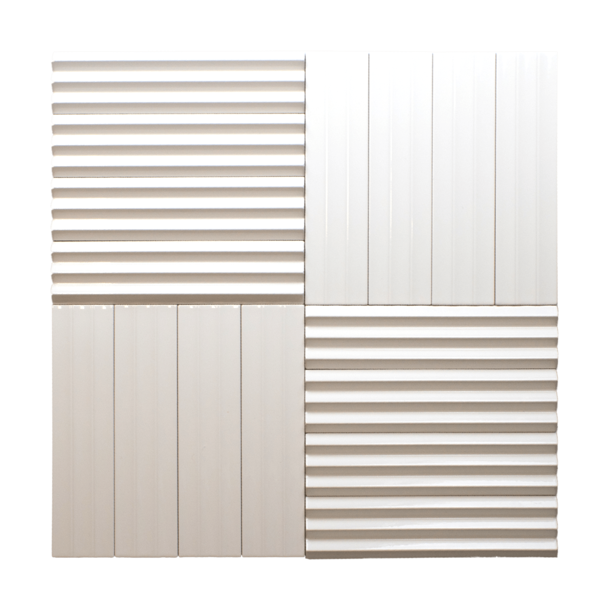 Flat Abaque Daisy White 3x12 Subway Tile - Cemento Collection