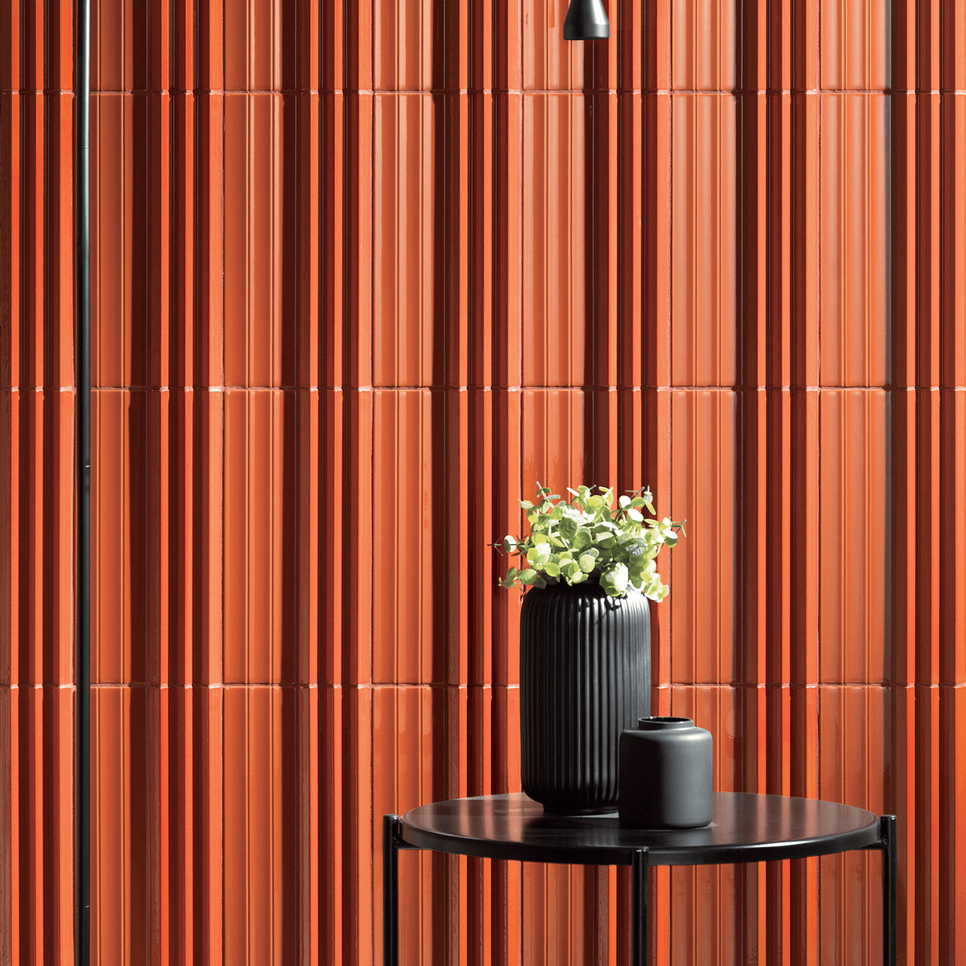 Fluted Abaque Apricot 3x12 Subway Tile - Cemento Collection