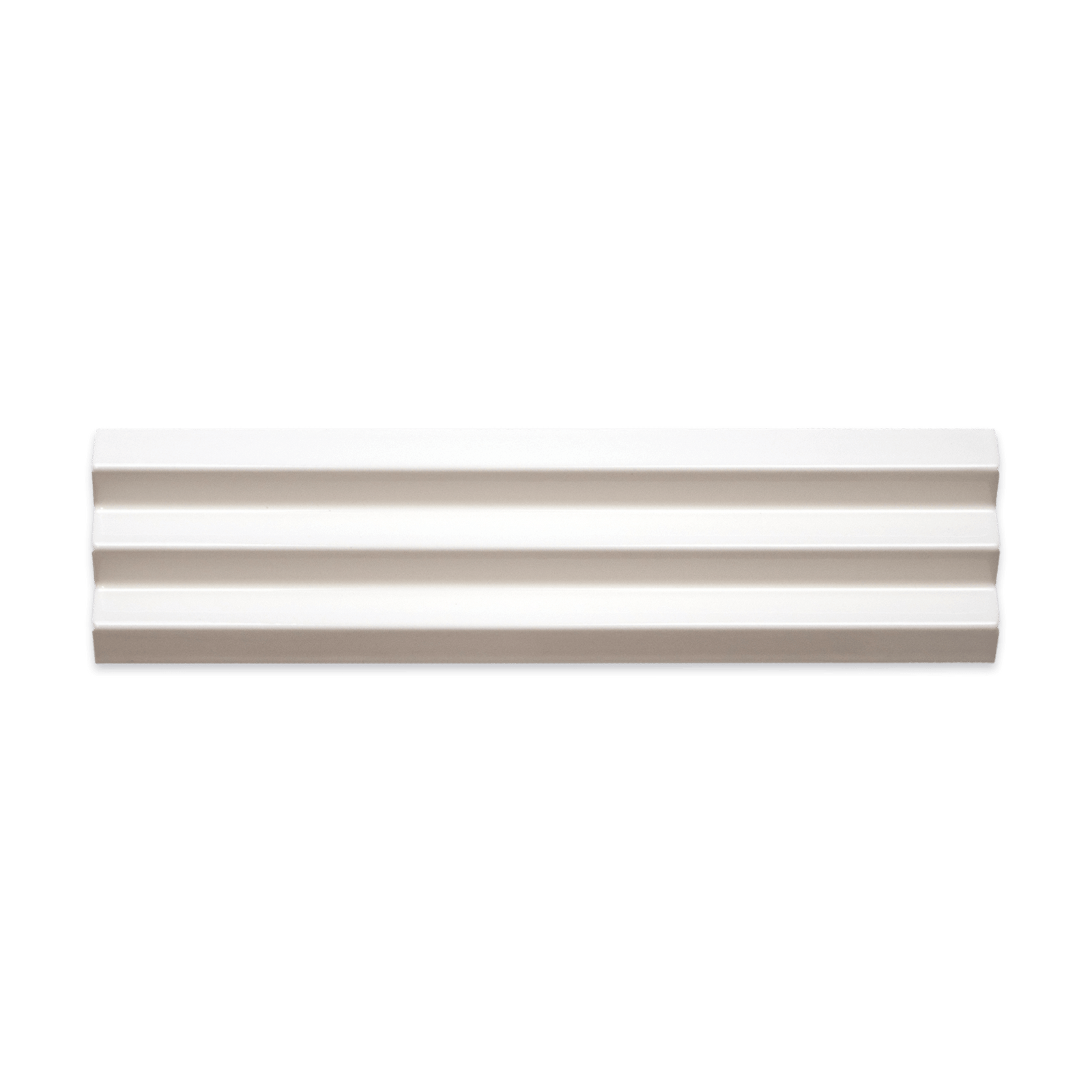 Fluted Abaque Daisy White 3x12 Subway Tile - Cemento Collection