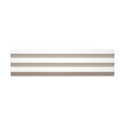 Fluted Abaque Daisy White 3x12 Subway Tile - Cemento Collection