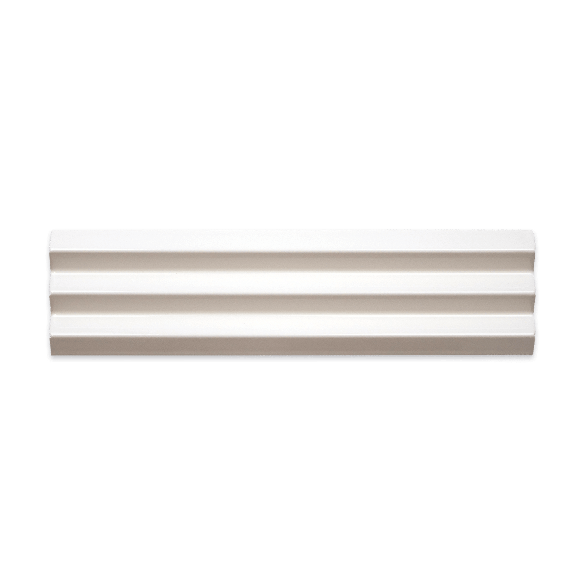 Fluted Abaque Daisy White 3x12 Subway Tile - Cemento Collection