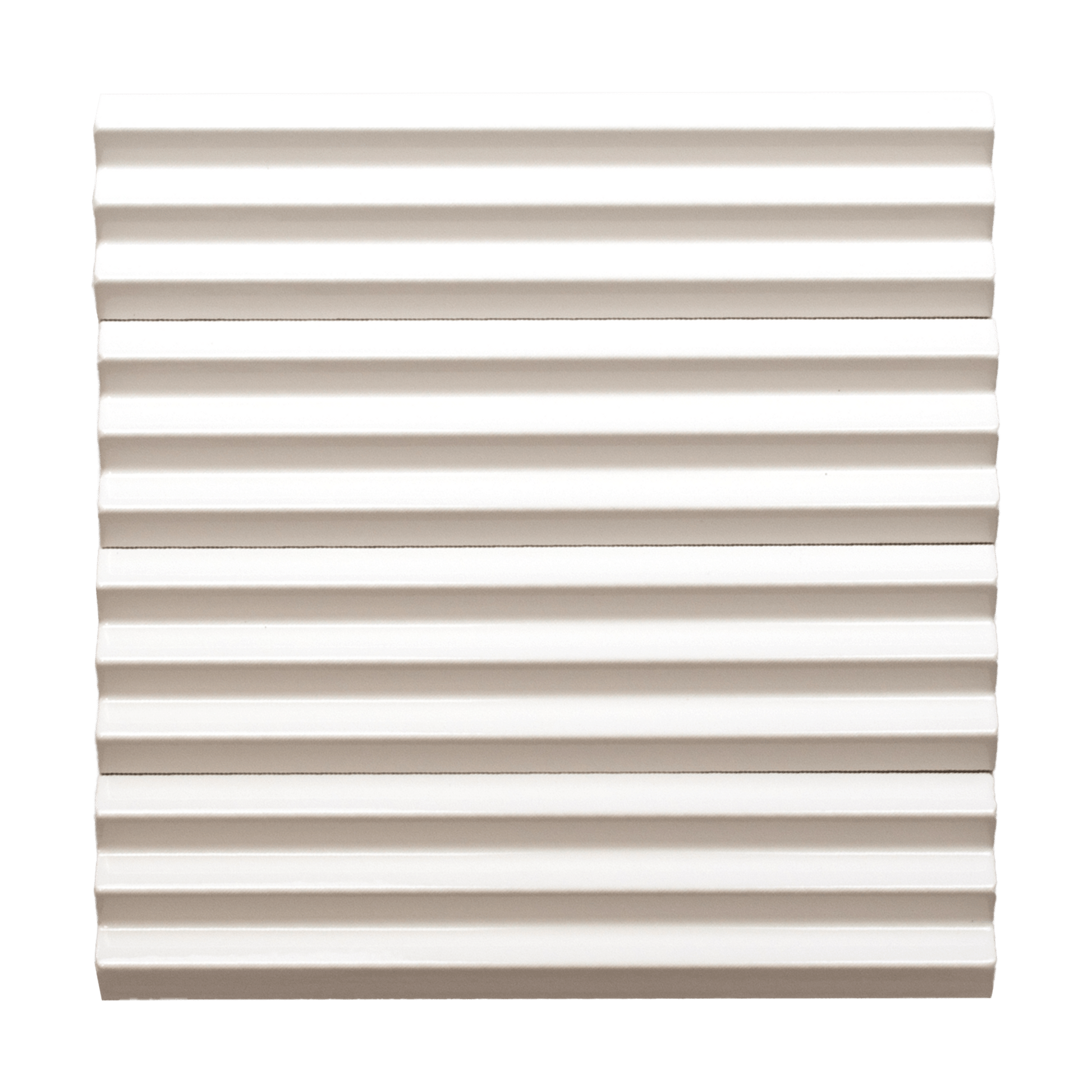Fluted Abaque Daisy White 3x12 Subway Tile - Cemento Collection