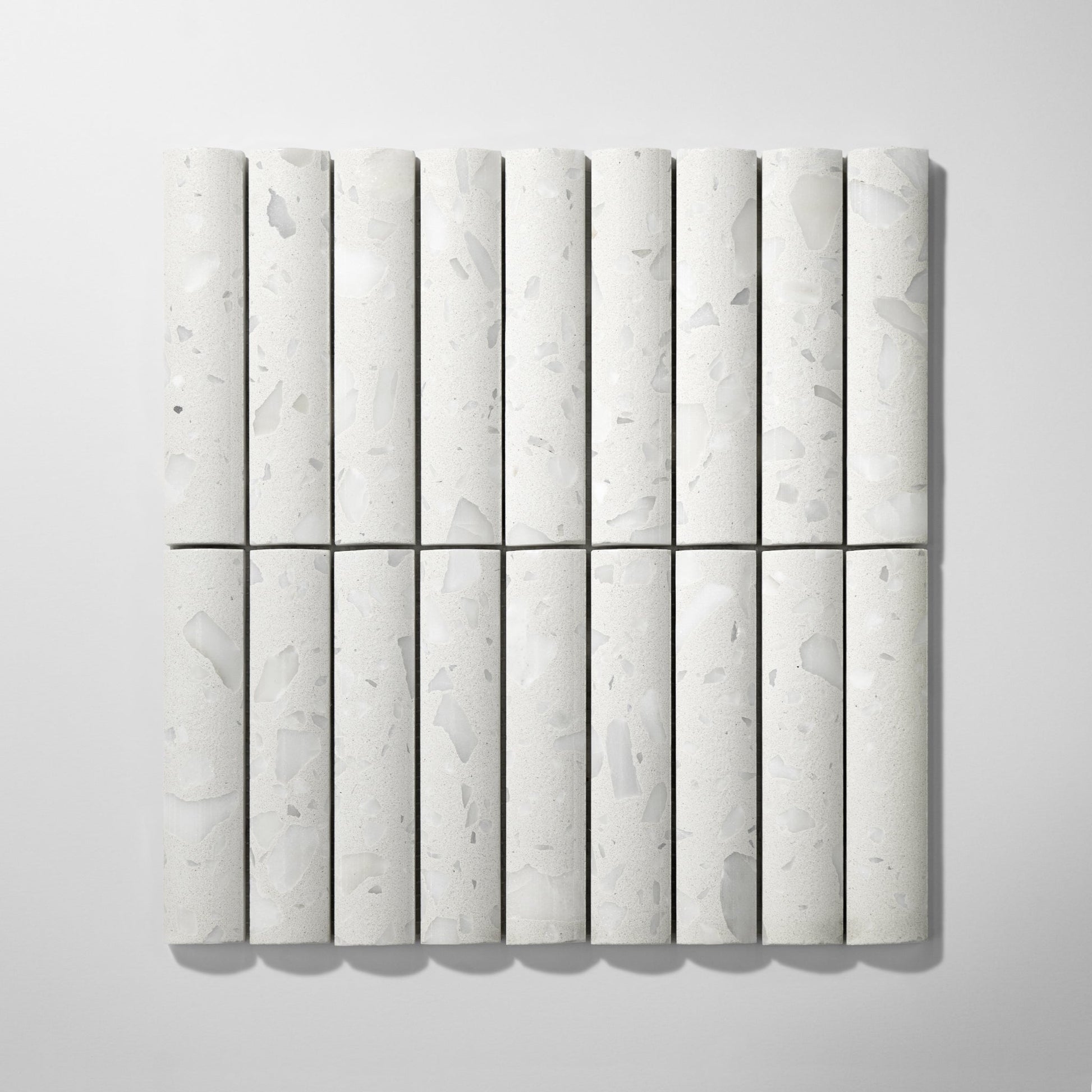 Fluted Asinara Terrazzo Honed Mosaic Tile