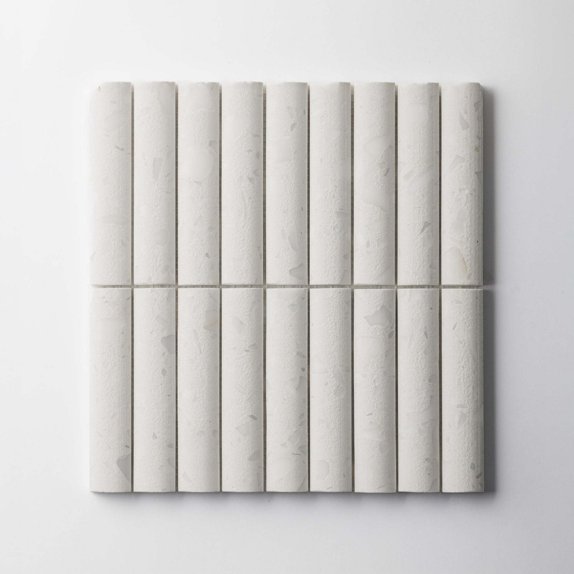 Fluted Asinara Terrazzo Honed Mosaic Tile