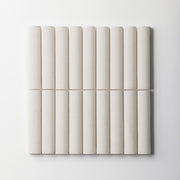 Fluted Beige Limestone Honed Mosaic Tile