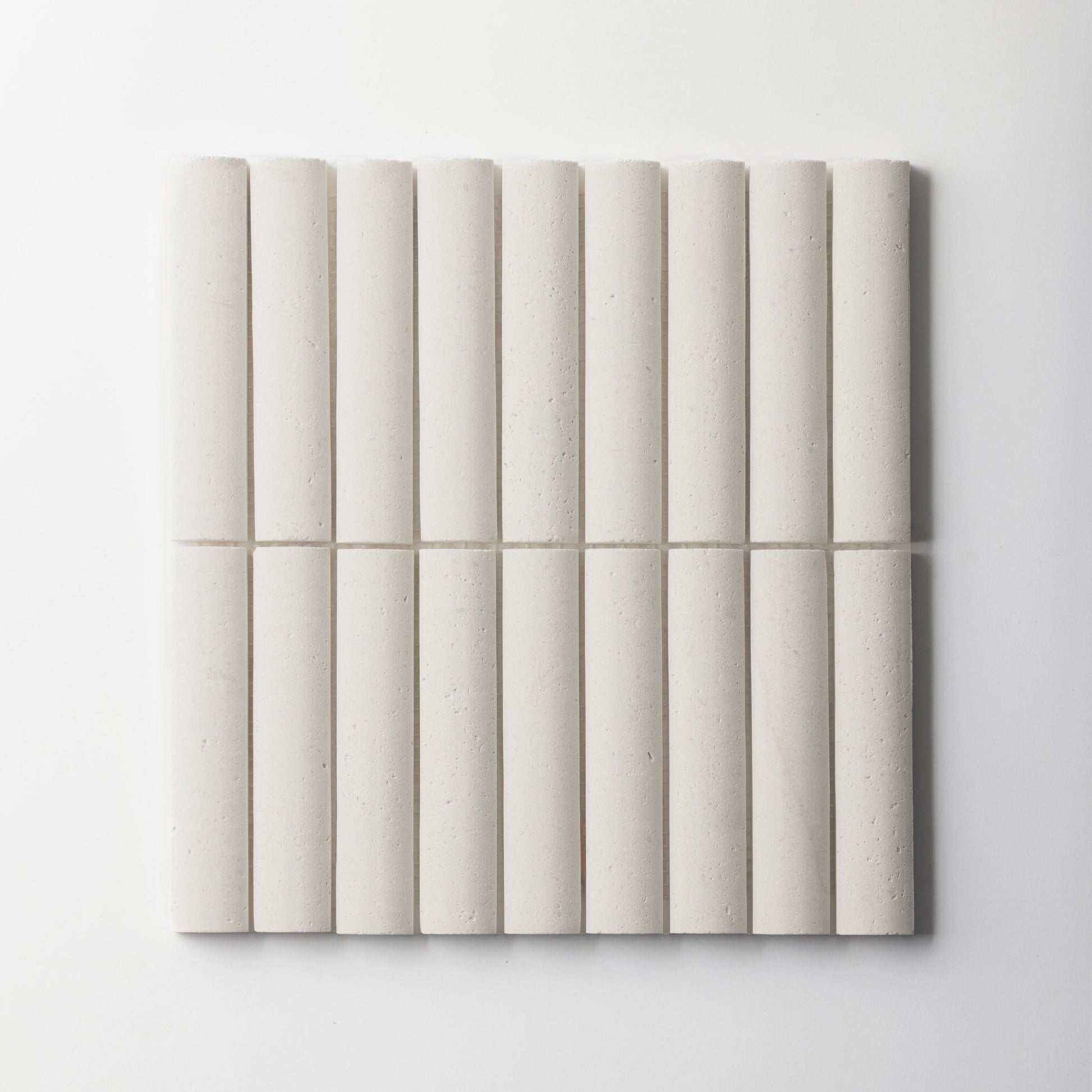 Fluted Beige Limestone Honed Mosaic Tile