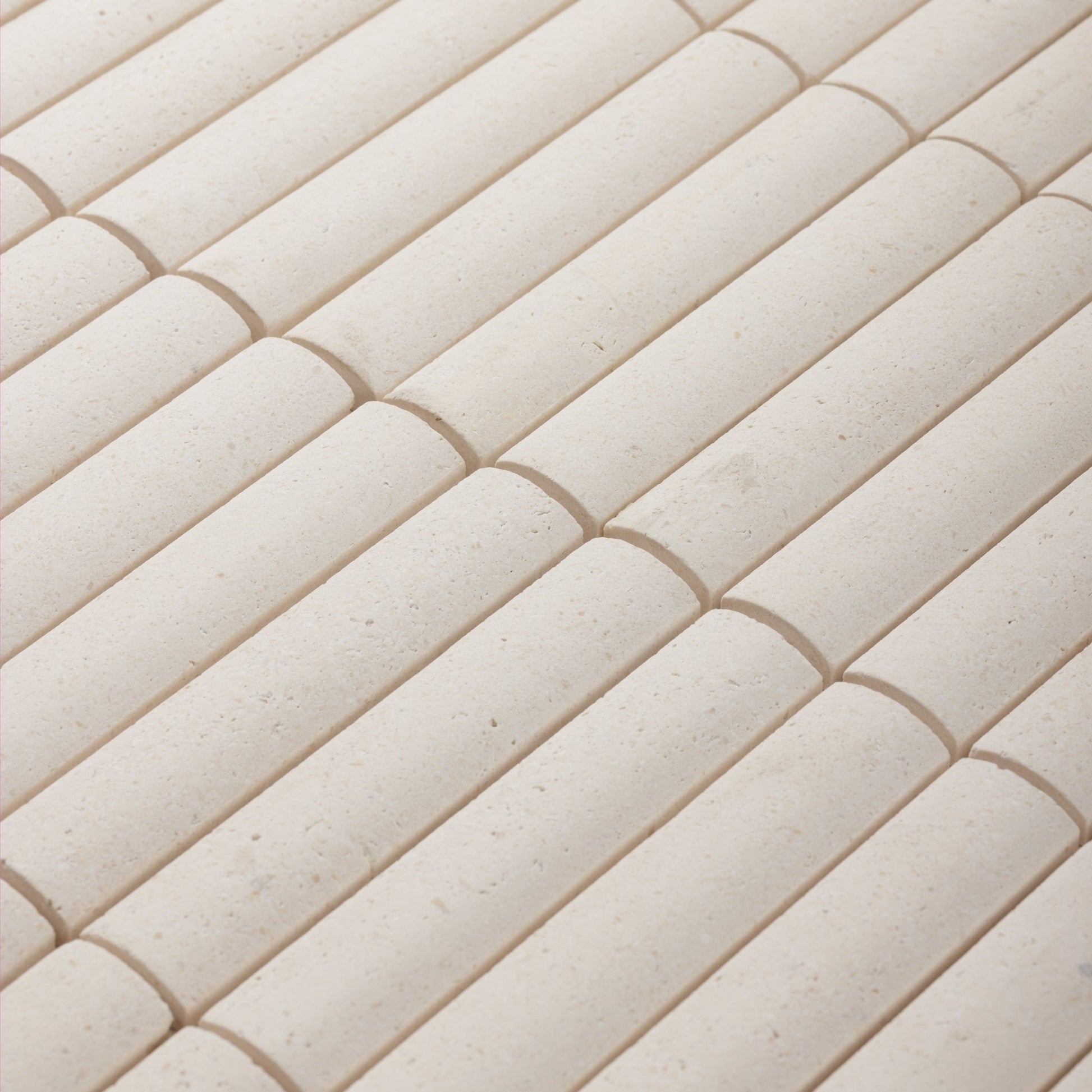 Beige Limestone Honed Mosaic Tile