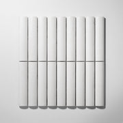 Fluted Bianco Dolomite Marble Honed Mosaic Tile