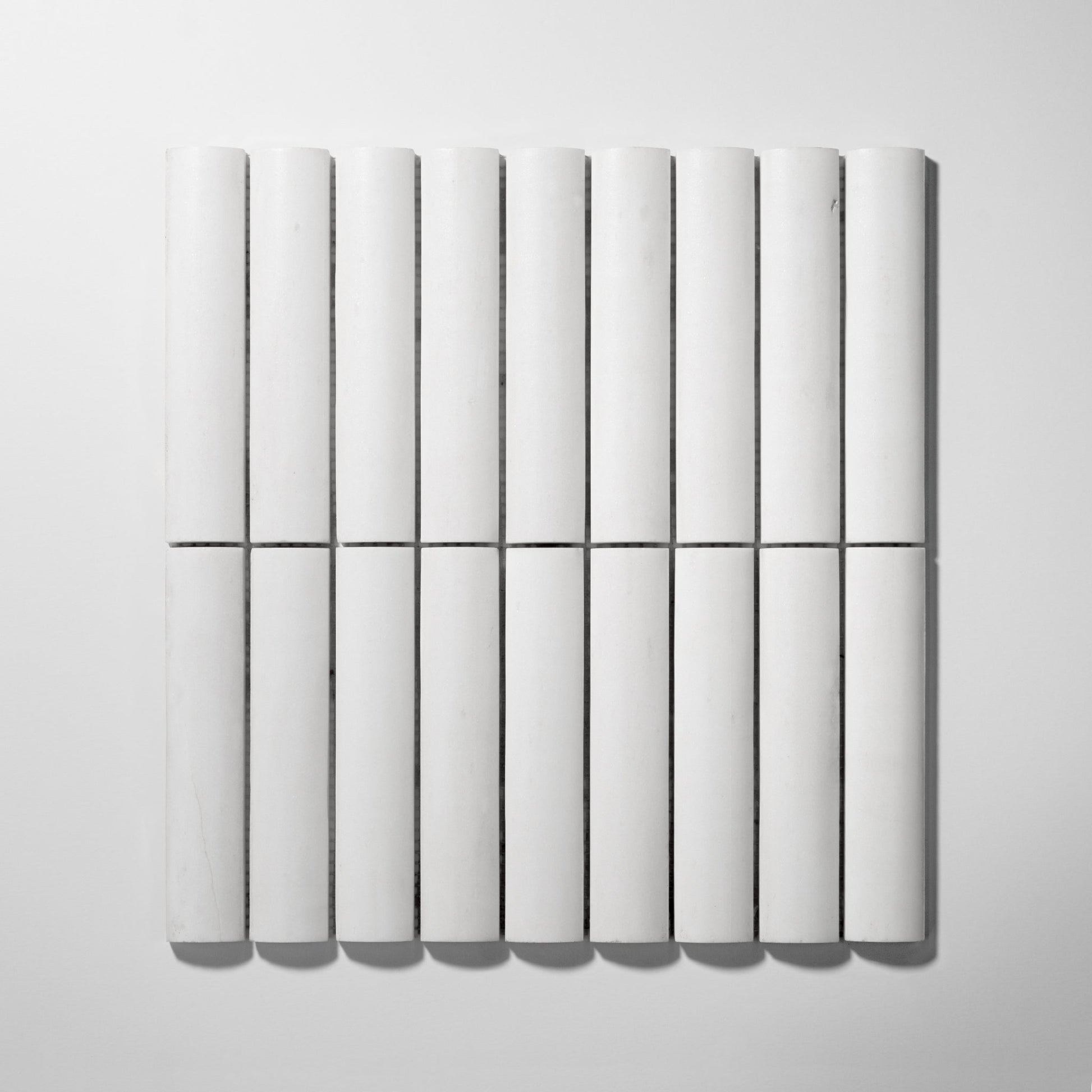 Fluted Bianco Dolomite Marble Honed Mosaic Tile
