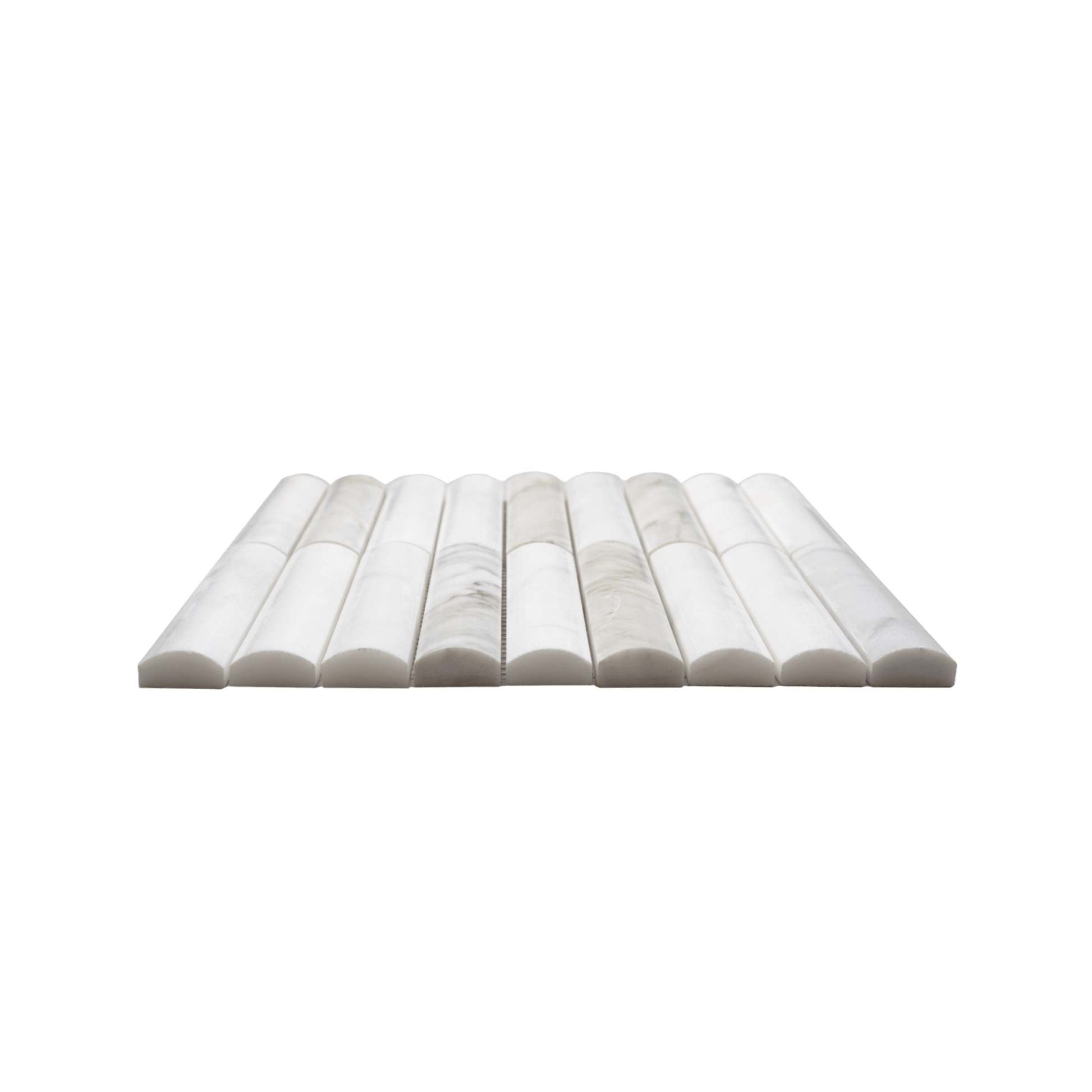 Fluted Calacatta Gold Marble Polished Mosaic Tile - Cemento Collection