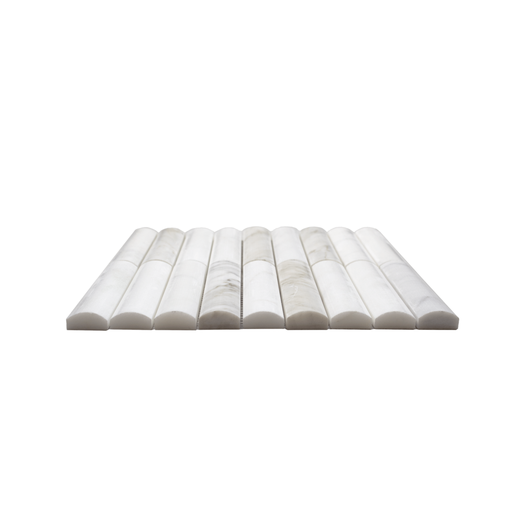 Fluted Calacatta Gold Marble Polished Mosaic Tile - Cemento Collection