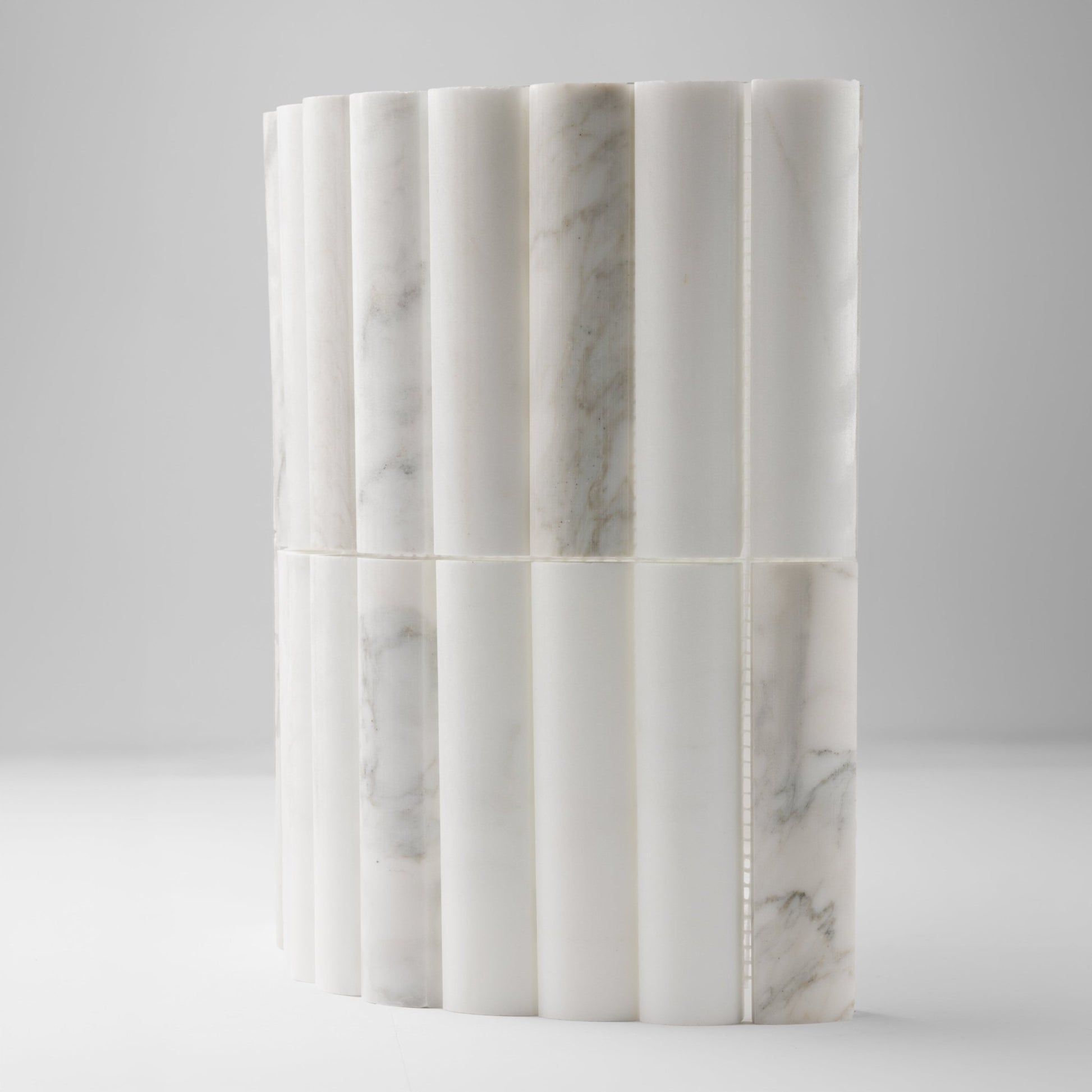 Natural stone Fluted Calacatta Gold Marble Polished Mosaic Tile