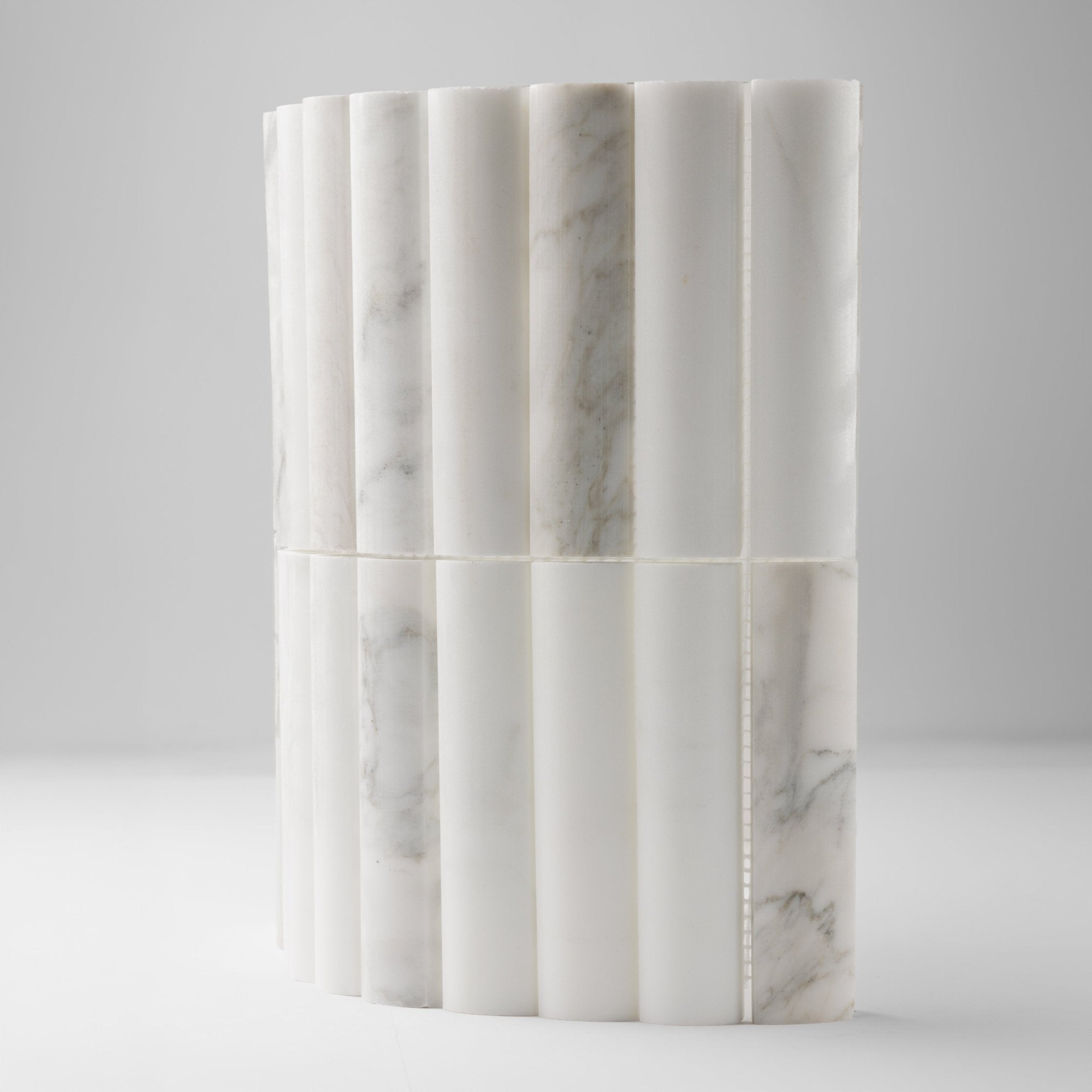 Natural stone Fluted Calacatta Gold Marble Polished Mosaic Tile