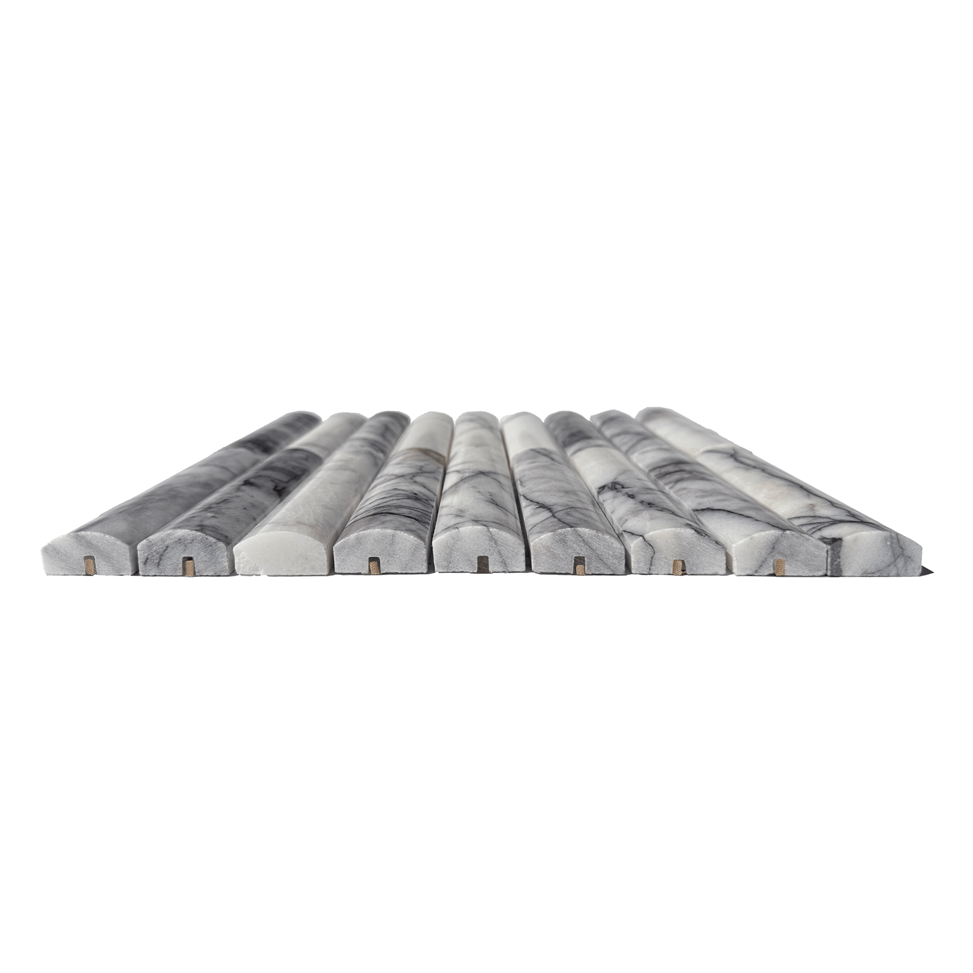Fluted Lilac Marble Honed Mosaic Tile - Cemento Collection