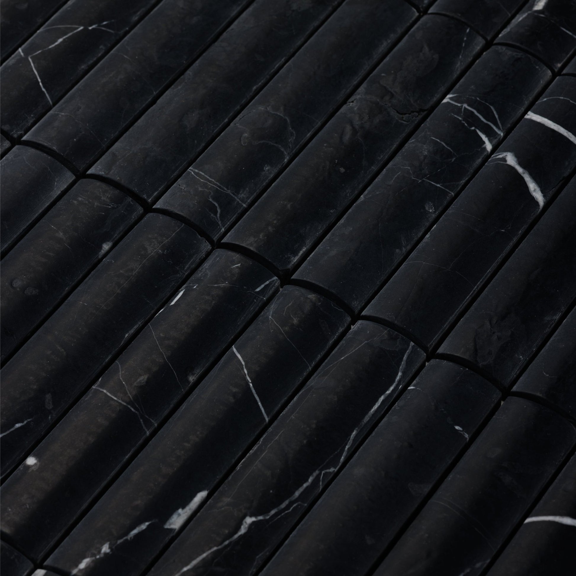 Nero Marquina Marble Honed Mosaic Tile