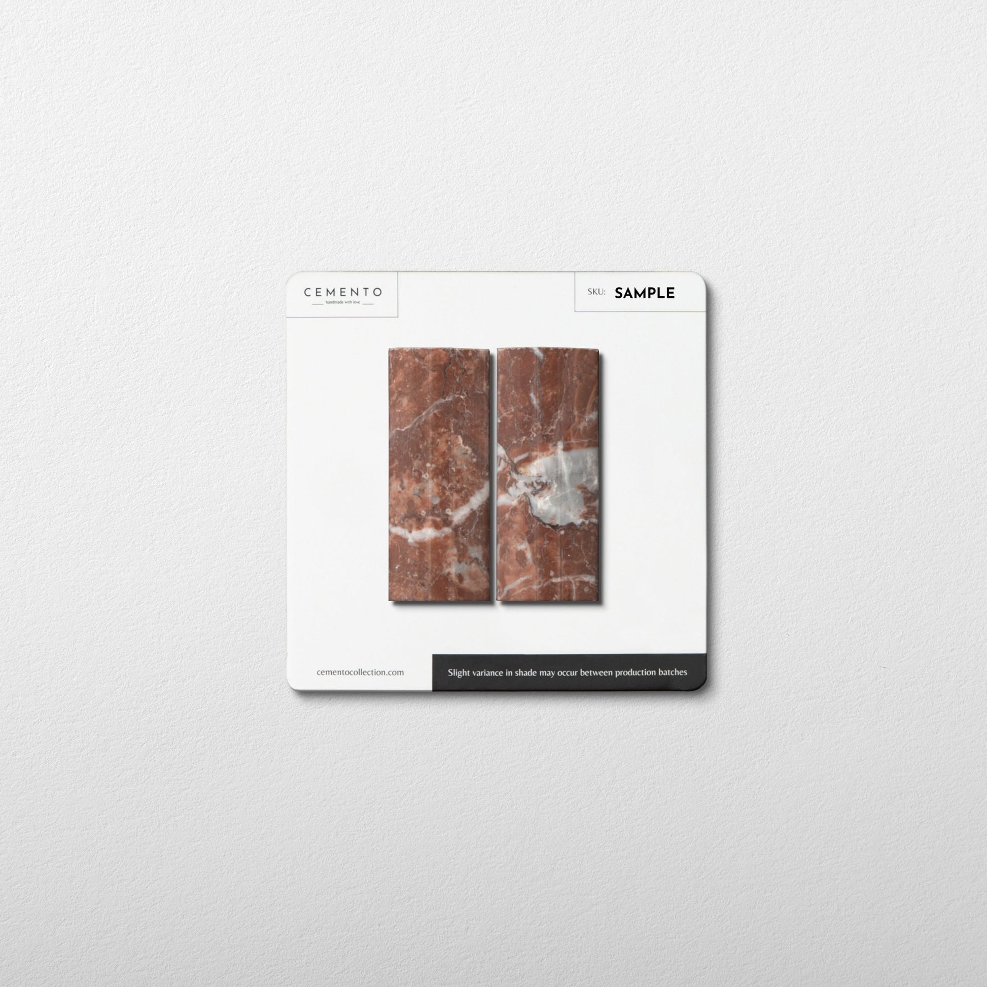 Fluted Rojo Alicante Marble Polished Mosaic Tile