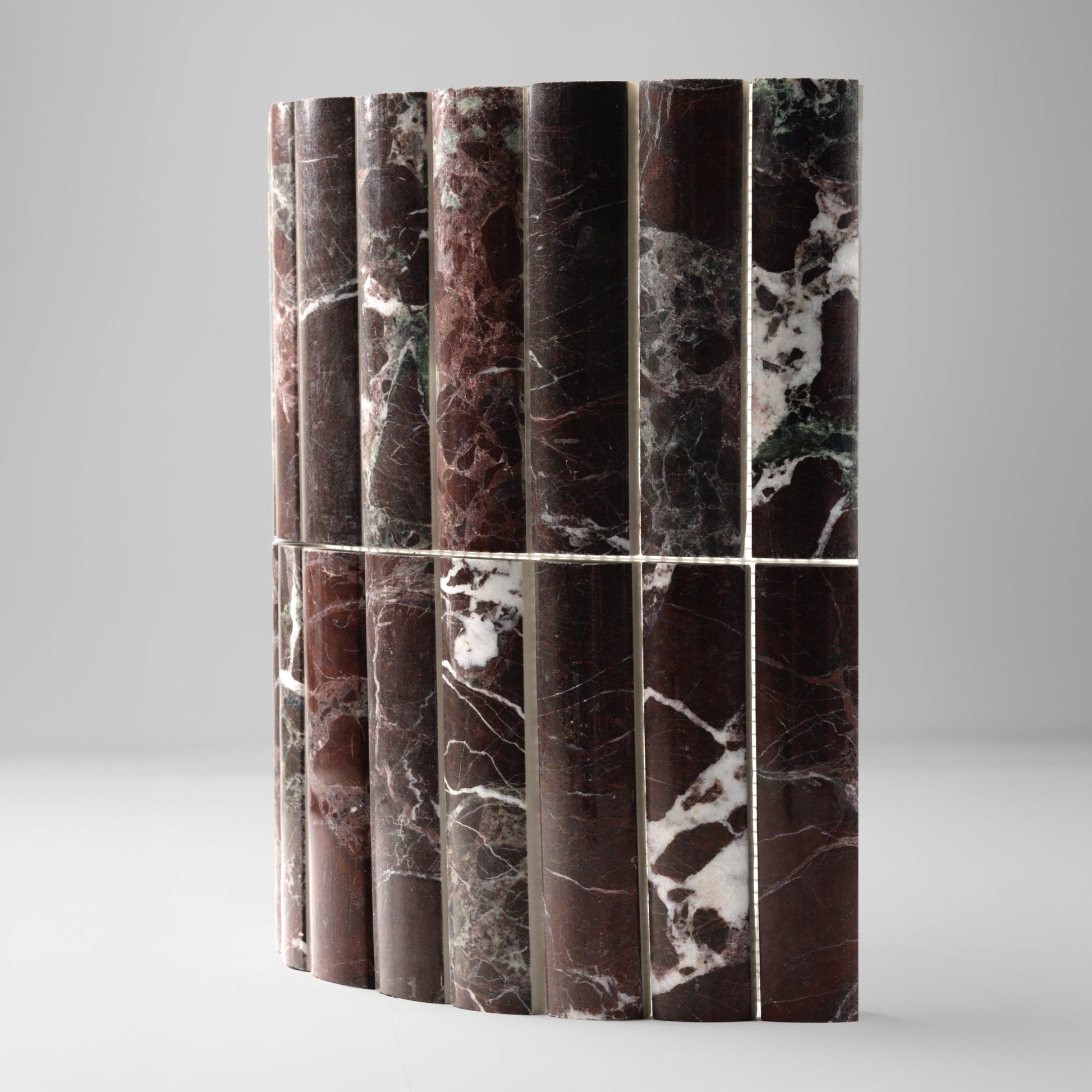 Natural stone Fluted Rosso levanto Marble Polished Mosaic Tile