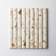 Fluted Tropical Sand Terrazzo Mosaic Tile