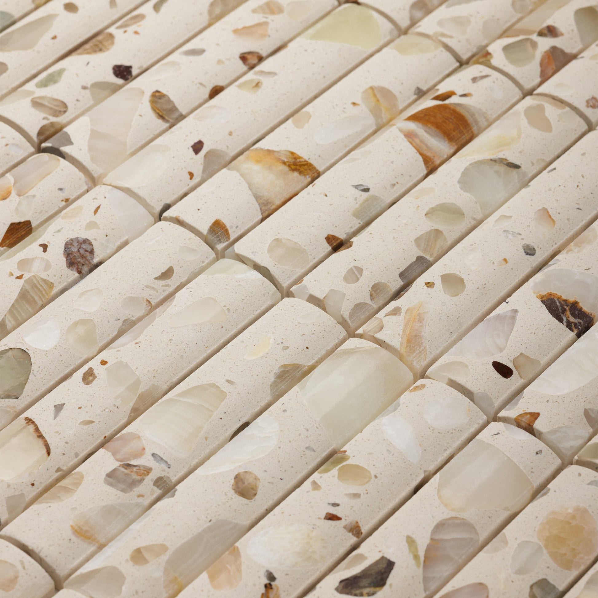 Fluted Terrazzo Mosaic Tile