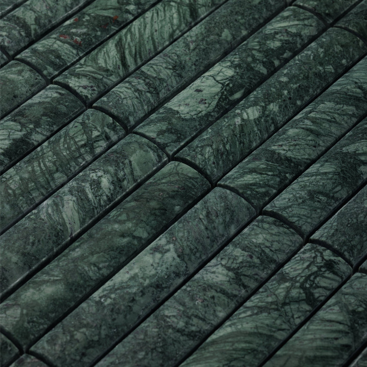 Fluted Verde Alpi Marble Honed Mosaic Tile | Cemento Collection ...