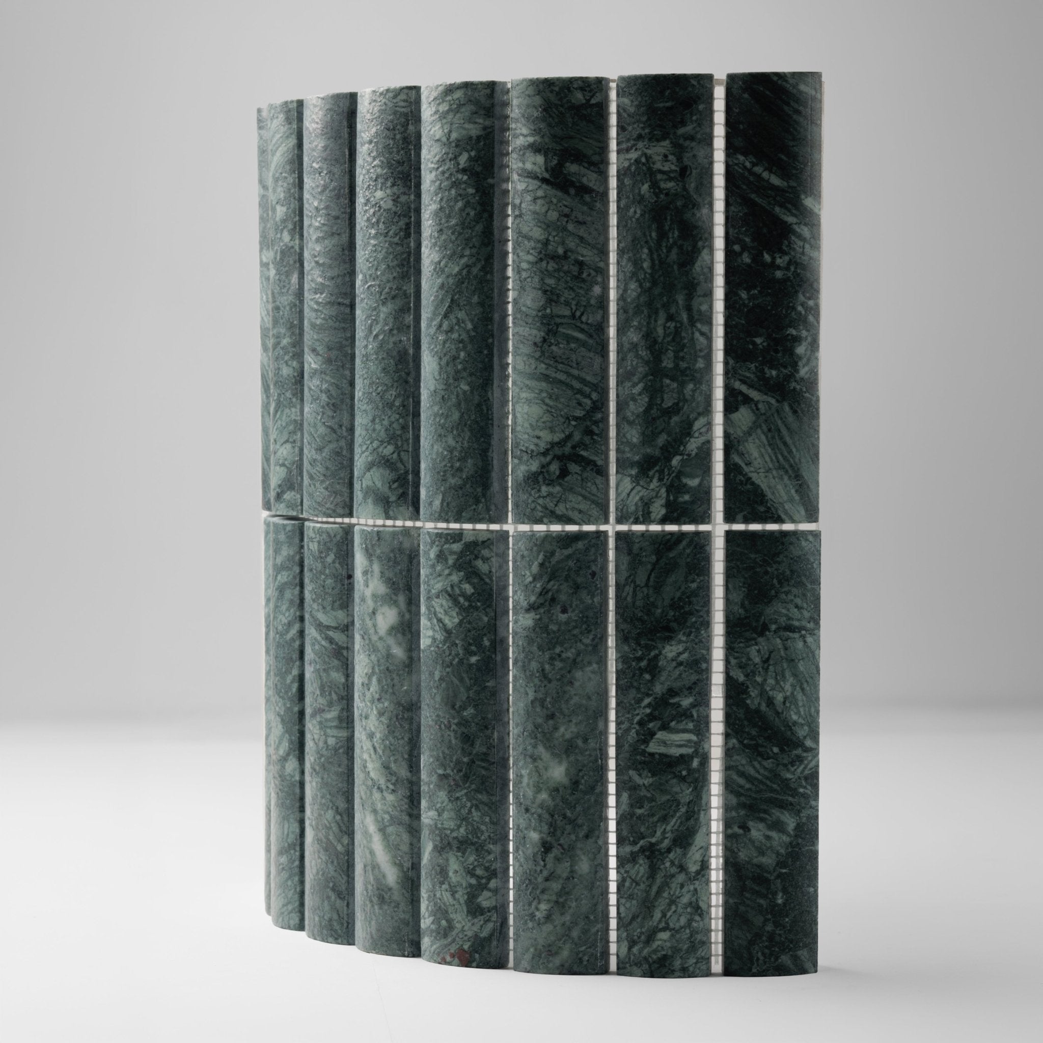Natural stone Fluted Verde Alpi Marble Honed Mosaic Tile