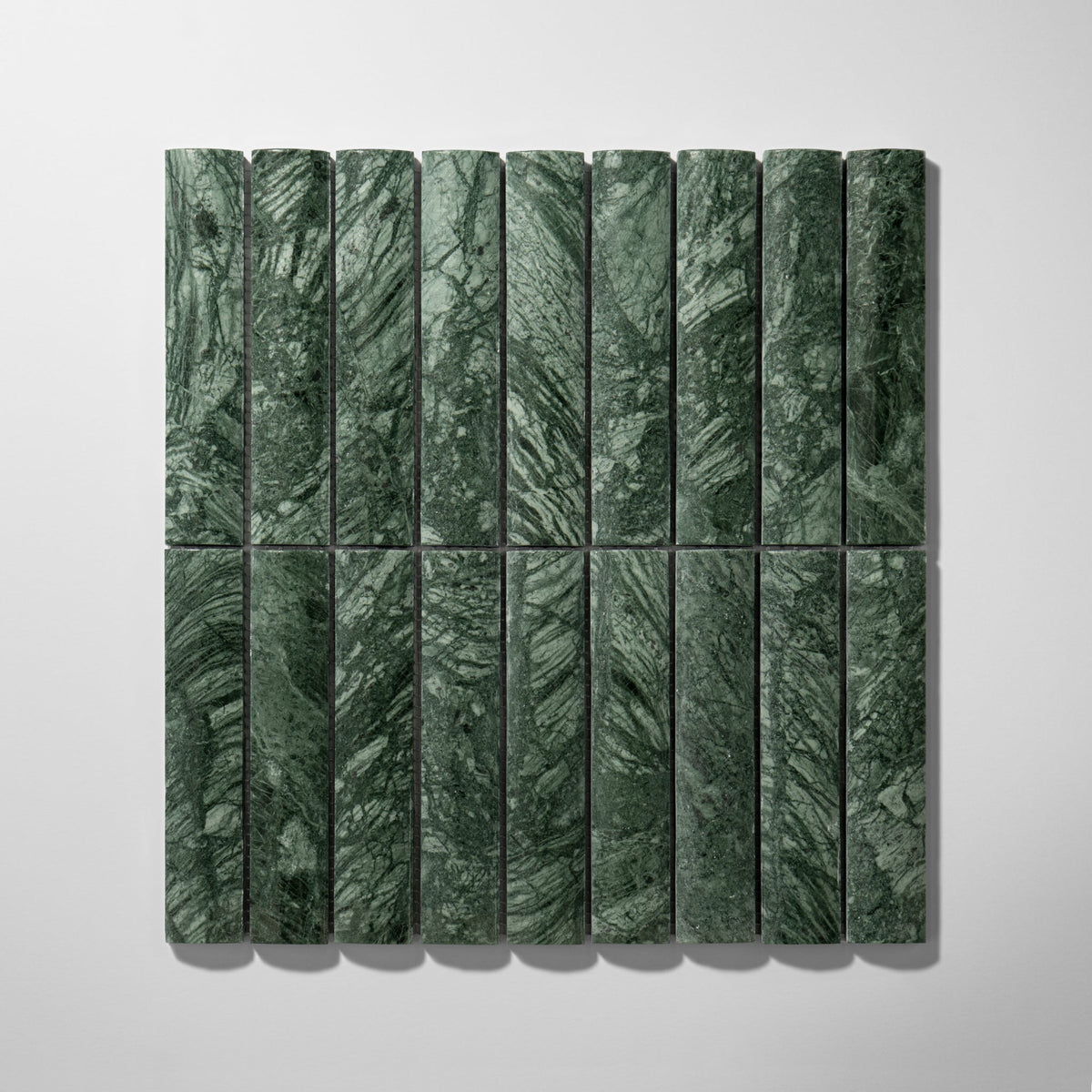 Fluted Verde Alpi Marble Honed Mosaic Tile | Cemento Collection ...
