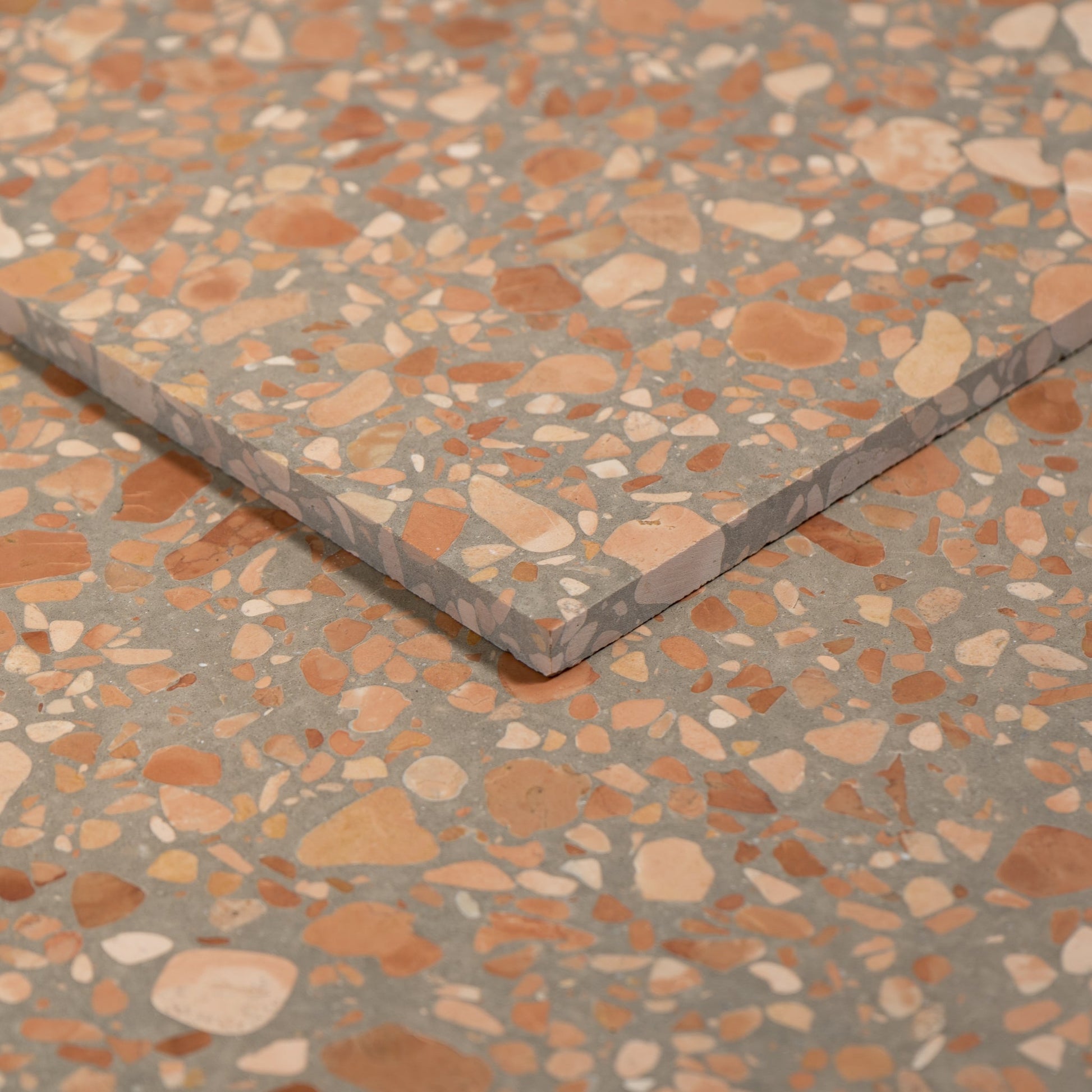 Gaiola Peach 16x16 Terrazzo Tile - Cemento Collection