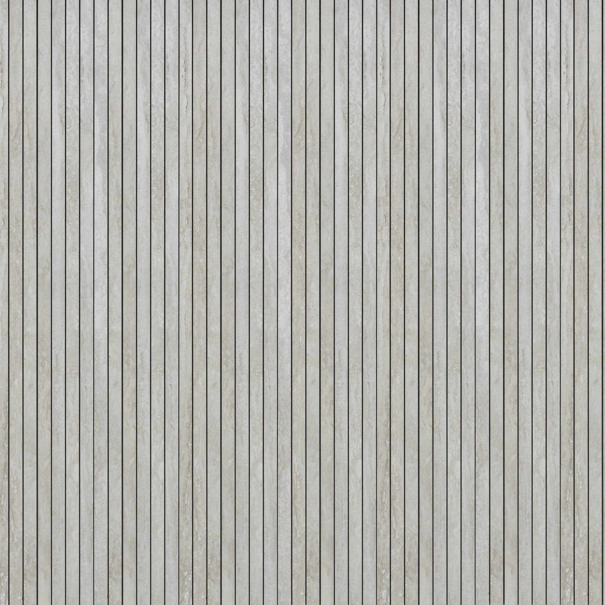 Grey Travertine 1x48 Strip Porcelain Tile - Cemento Collection