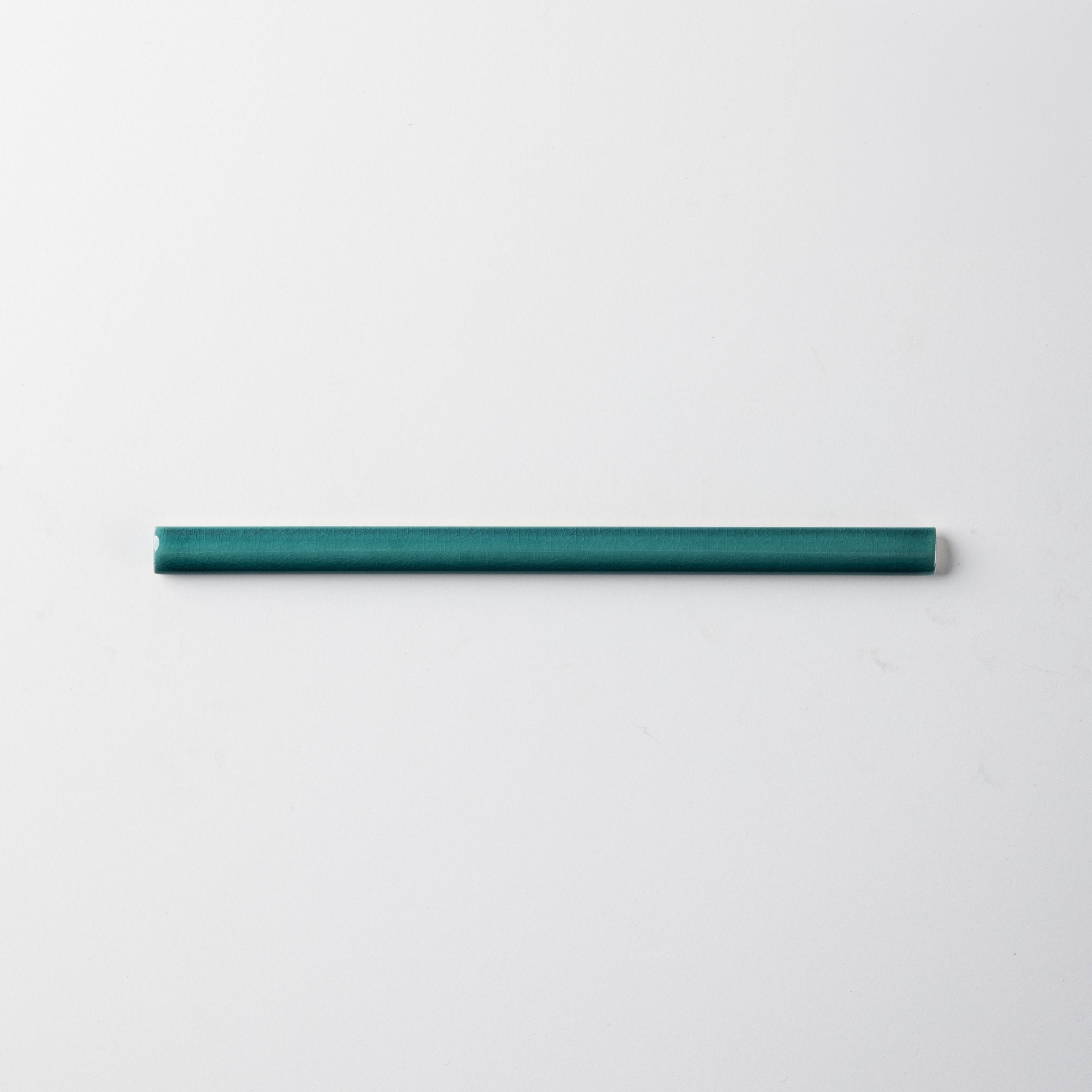 Handmade 1/2X8 Aquamarine Glossy Pencil - Cemento Collection
