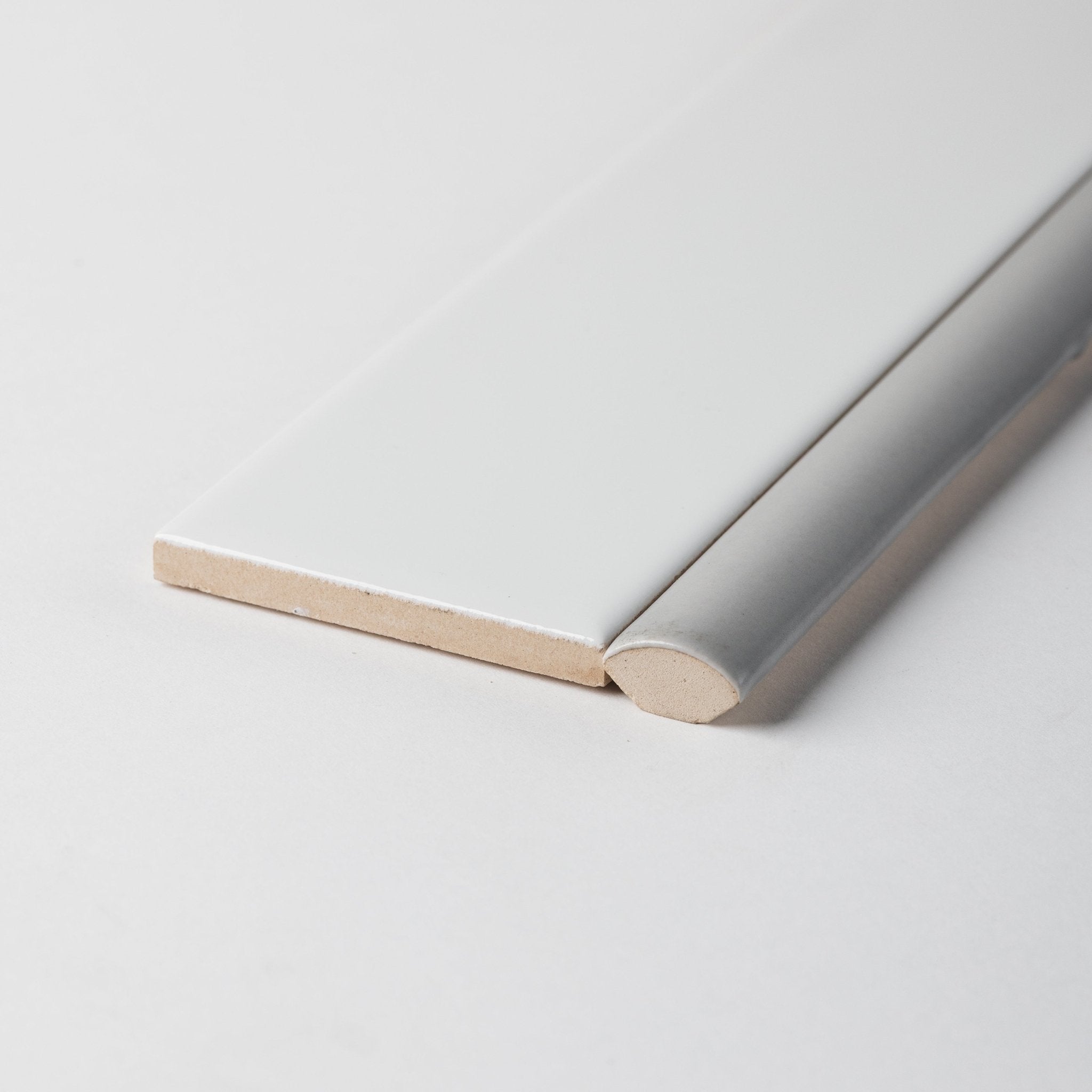 Handmade 1/2x8 Grey Matte Pencil Trim - Cemento Collection