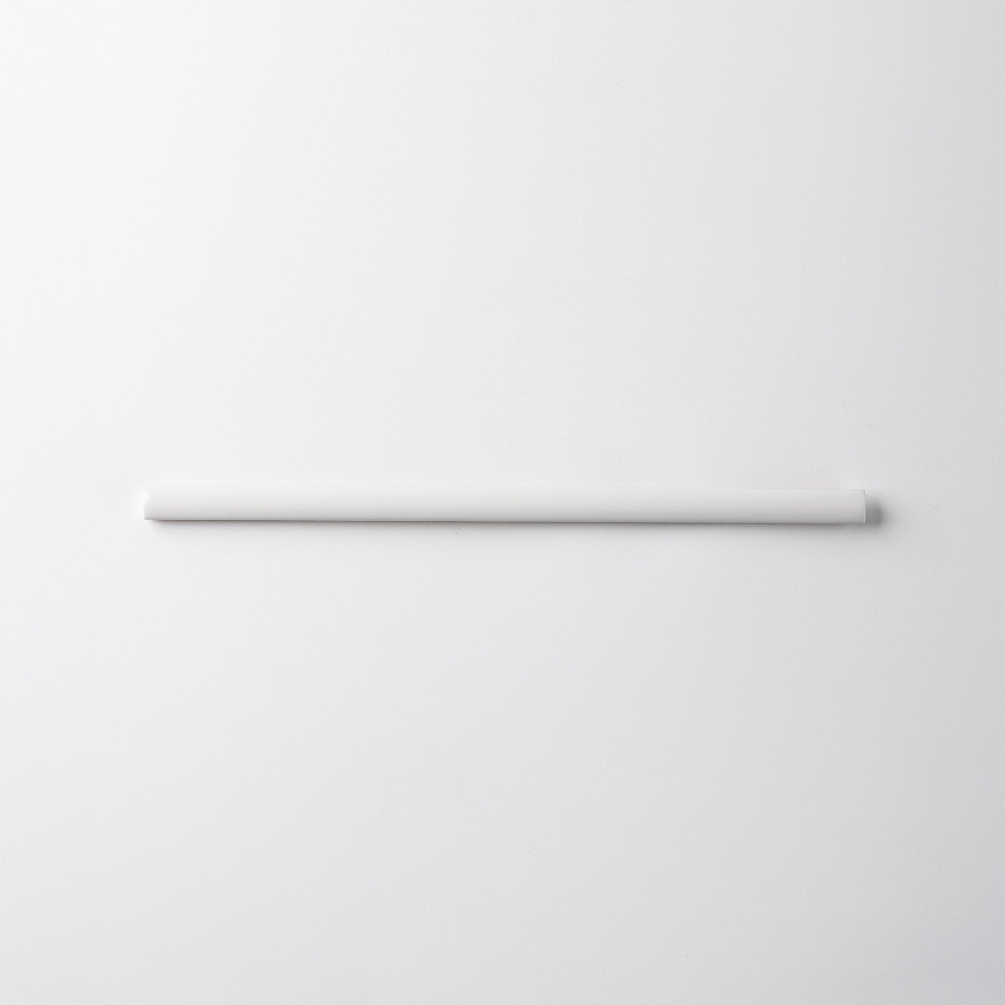 Handmade 1/2X8 White Flat Matte Pencil - Cemento Collection