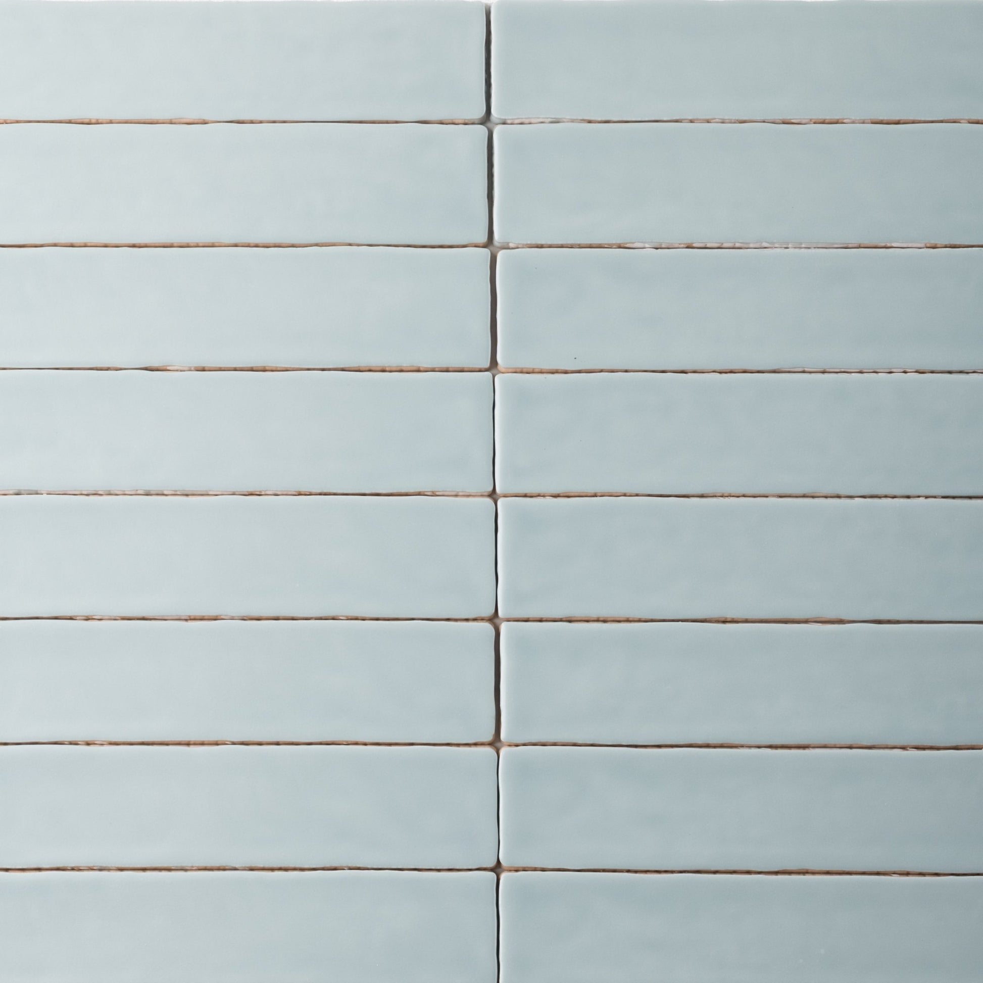 Handmade Mint Green Matte Undulated Subway Tile