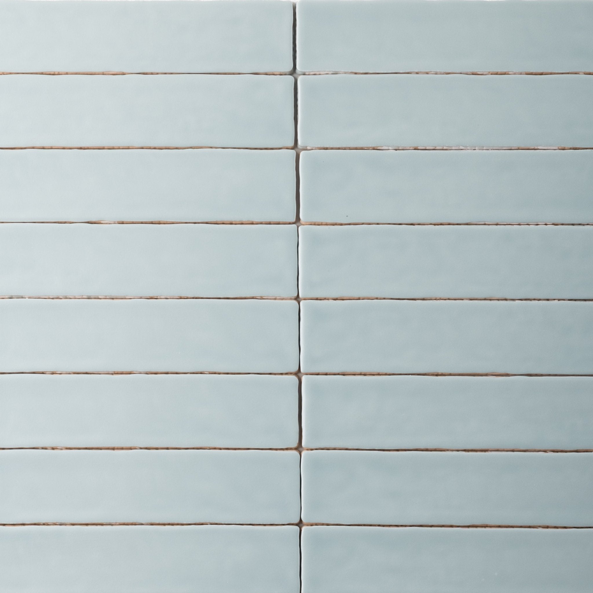 Handmade Mint Green Matte Undulated Subway Tile
