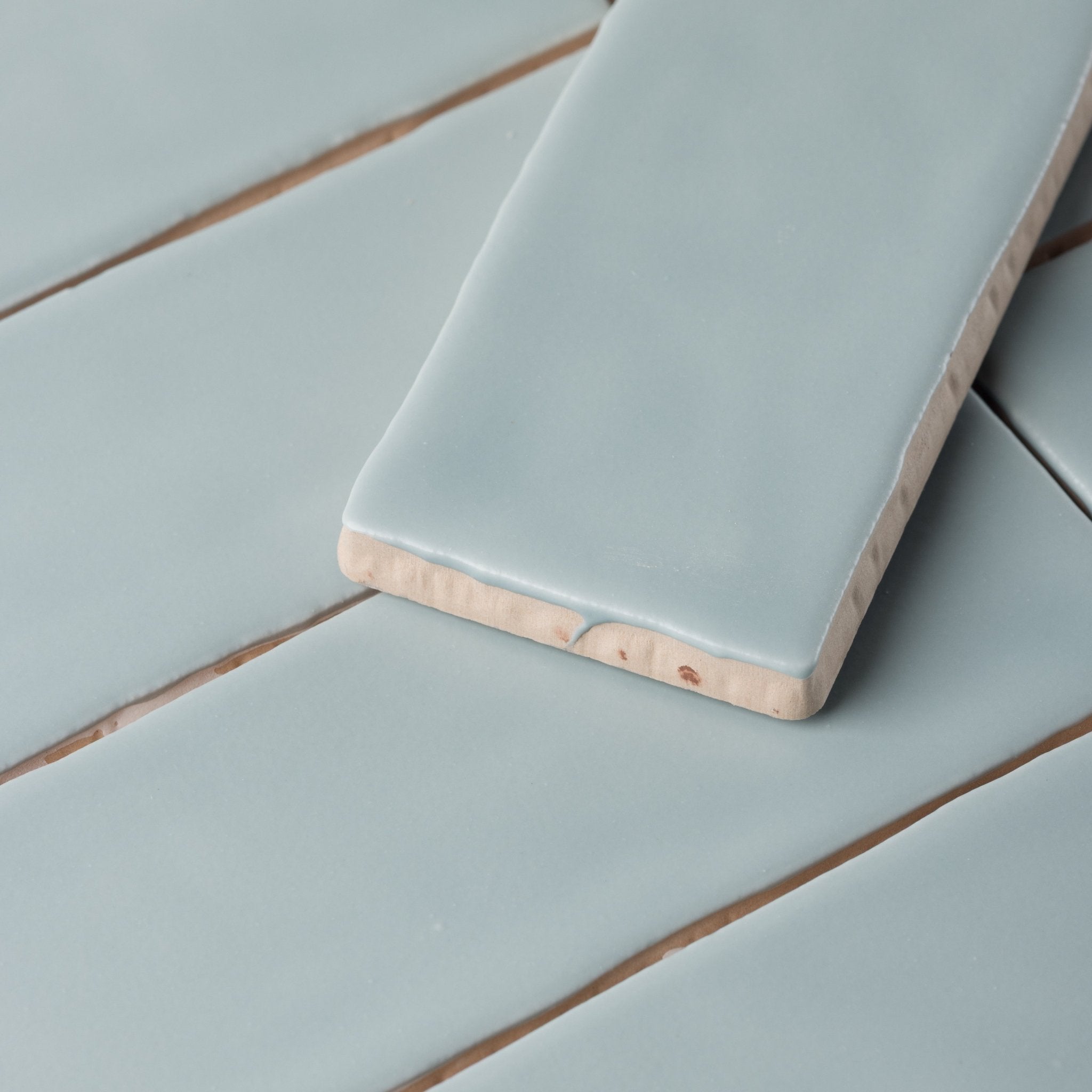 mint designsラバーソール E COX Mint Green Subway Tile 2x10 - Cemento Collection