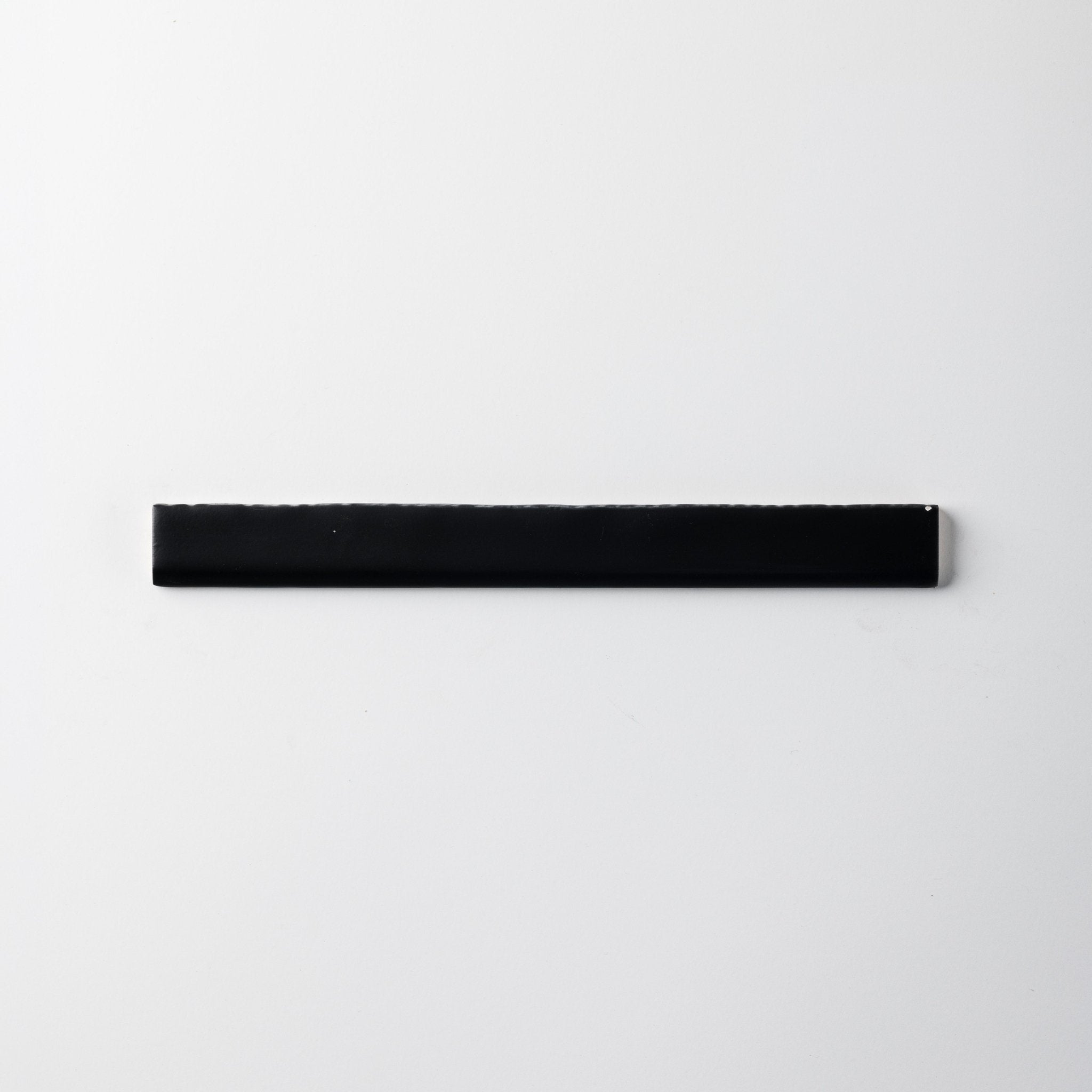 Handmade 3/4x10 Black Matte Bullnose Pencil Trim - Cemento Collection