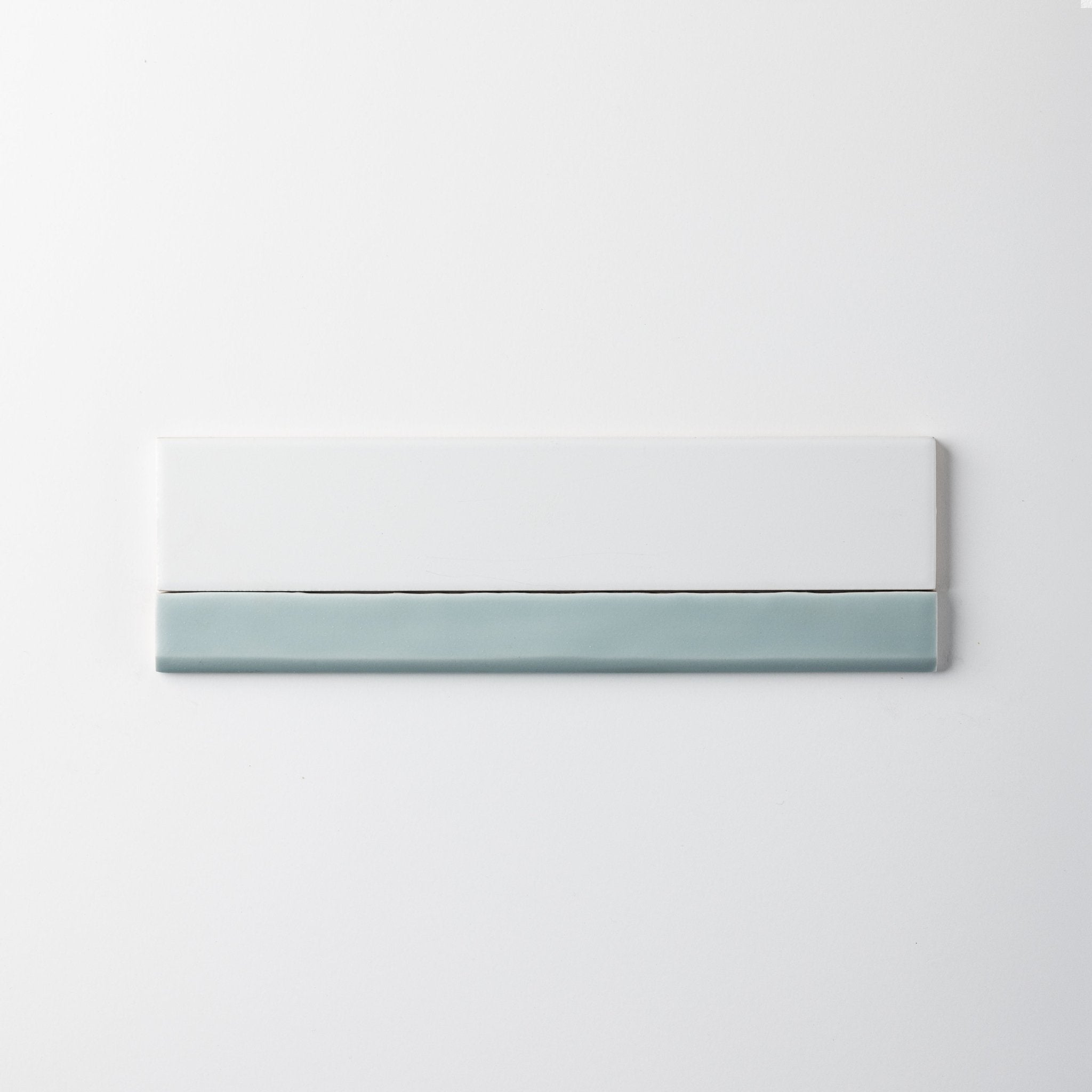 Handmade 3/4x10 Mint Green Matte Bullnose Pencil Trim - Cemento Collection