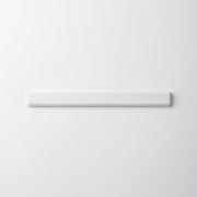 Handmade 3/4x10 Snow White Matte Bullnose Pencil Trim - Cemento Collection