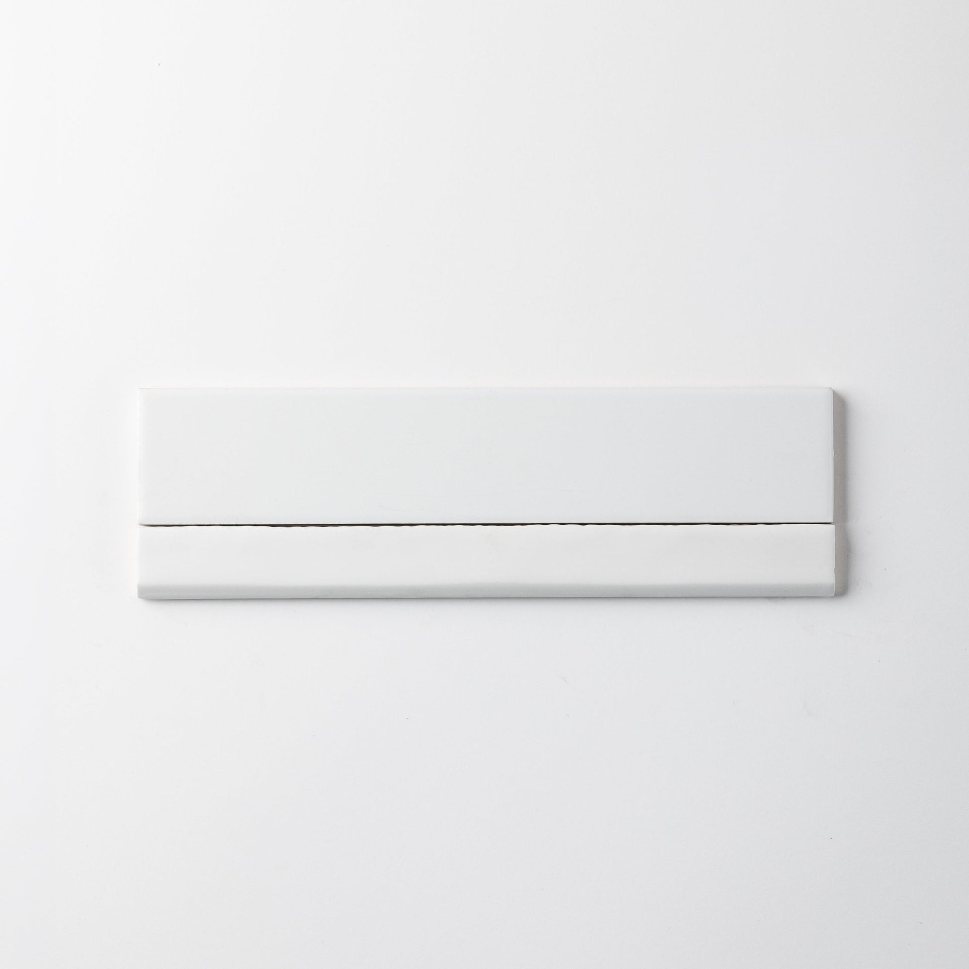 Handmade 3/4x10 Snow White Matte Bullnose Pencil Trim - Cemento Collection