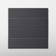 Handmade Brick 2x8 Charcoal Grey Matte Subway Tile