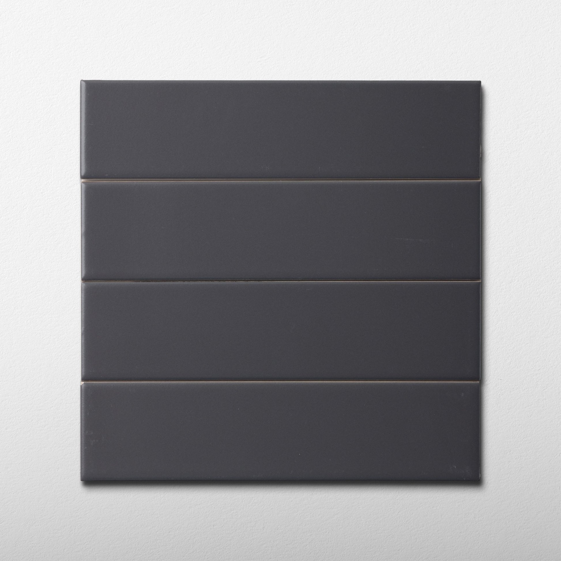 Handmade Brick 2x8 Charcoal Grey Matte Subway Tile