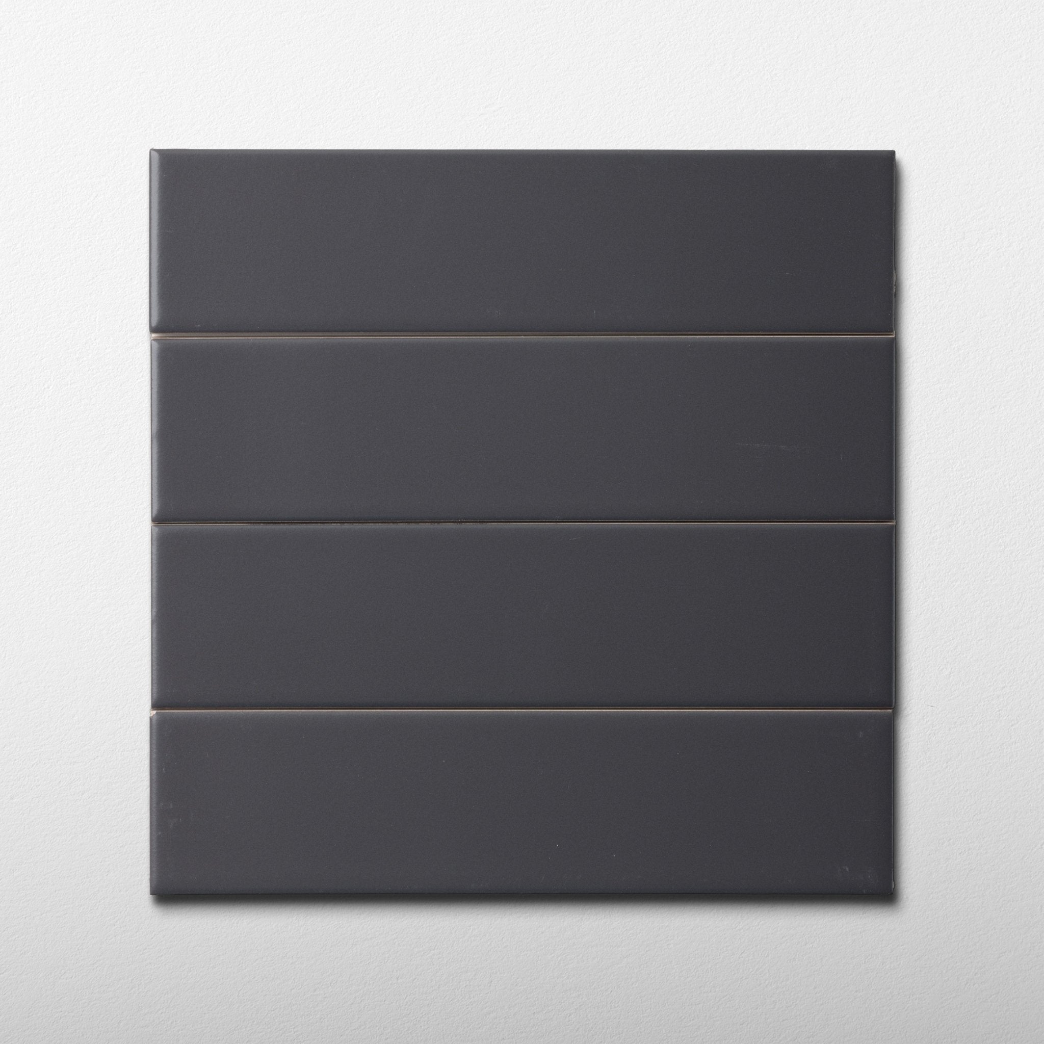 Handmade Brick 2x8 Charcoal Grey Matte Subway Tile