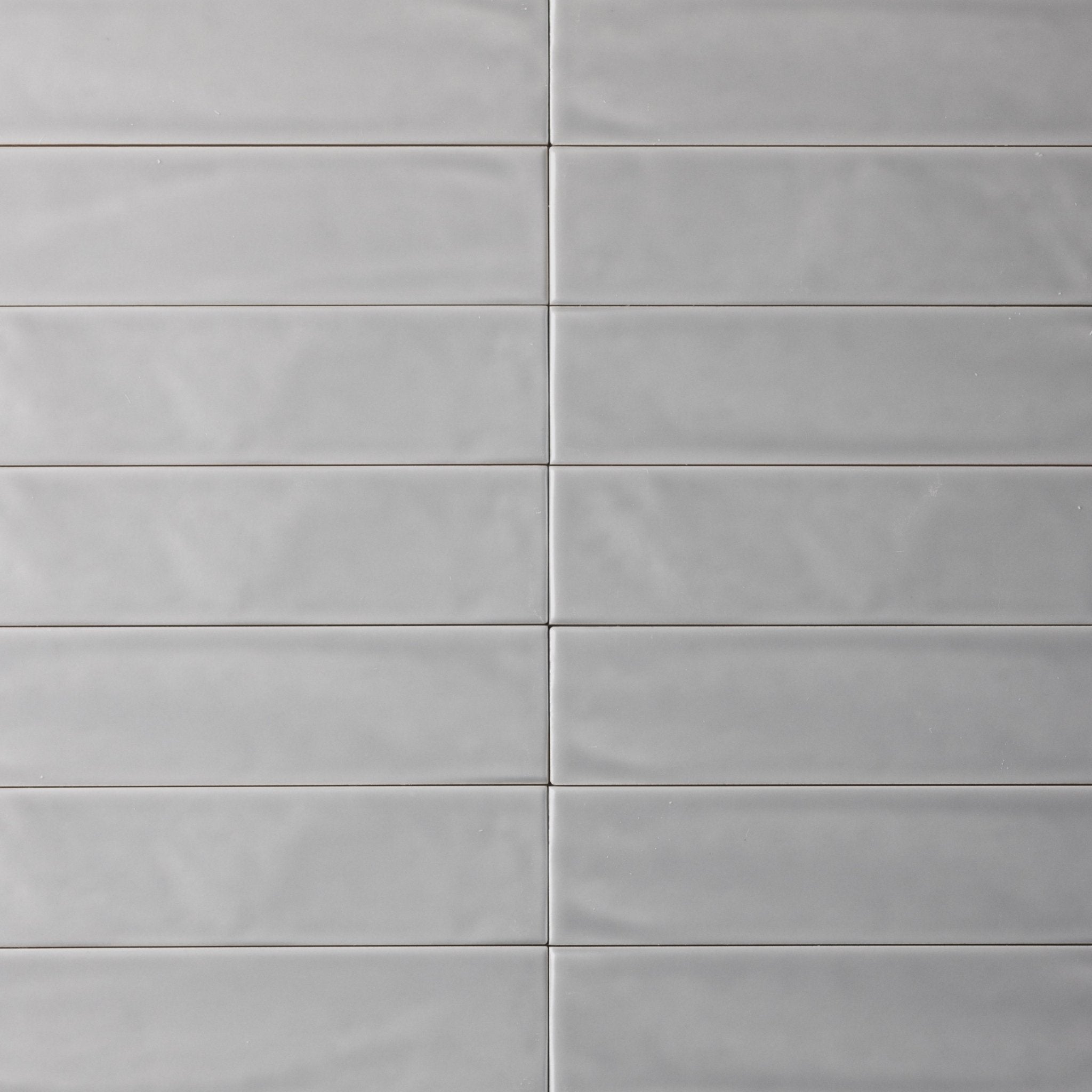 Handmade Brick Grey Matte Undulated Subway Tile