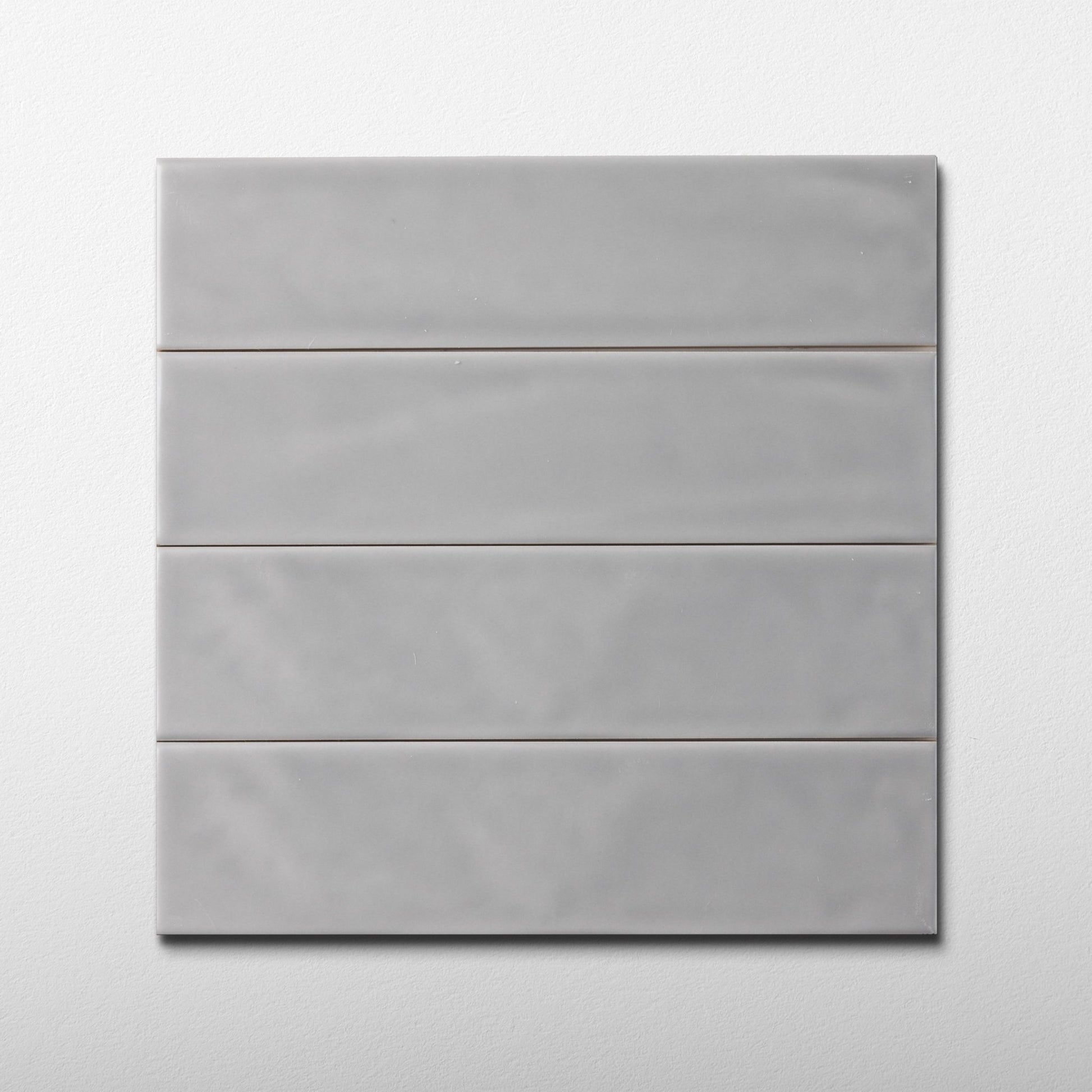 Handmade Brick 2x8 Grey Matte Undulated Subway Tile