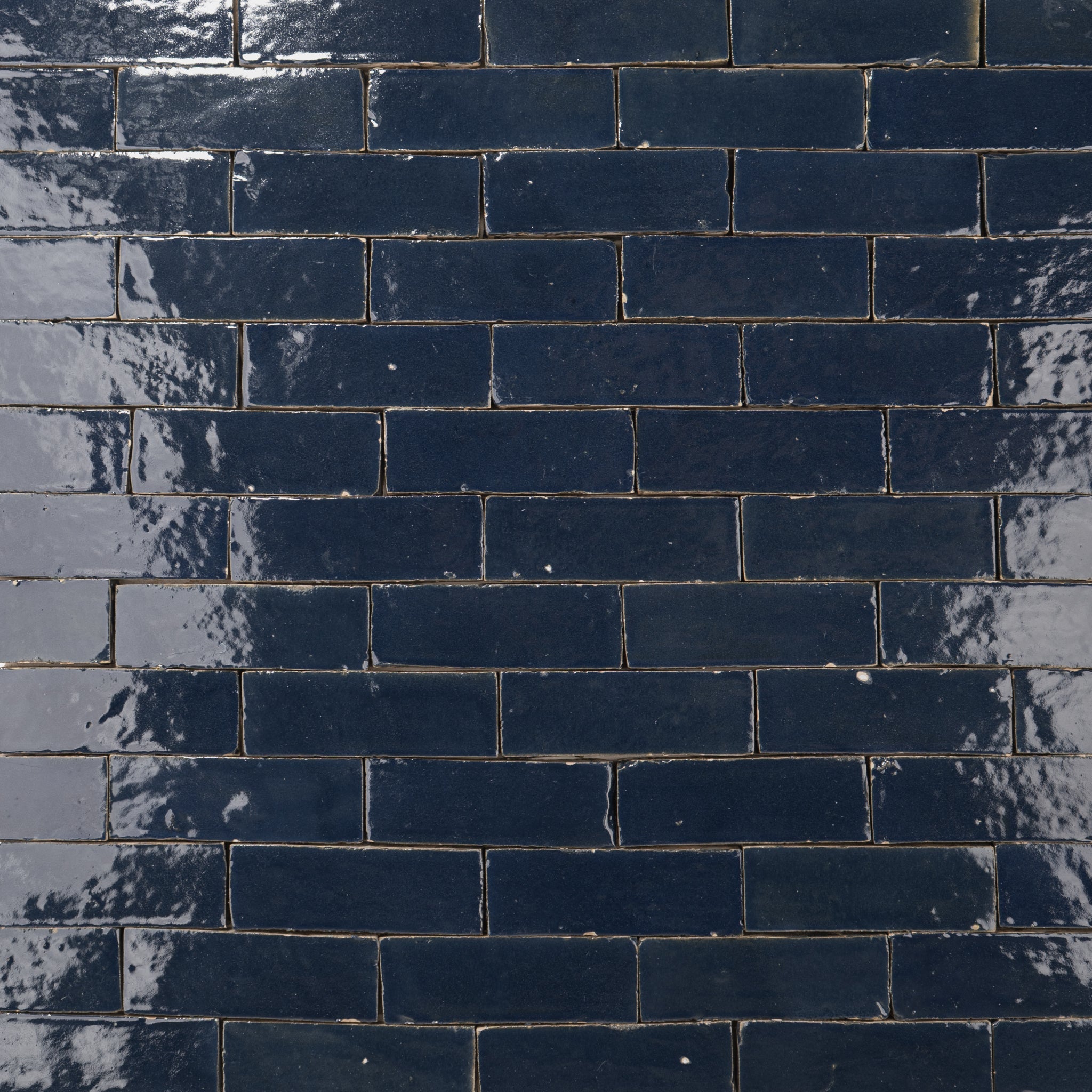 Handmade Moroccan Zellige 2x6 Amalfi Blue Bejmat Terracotta Tile