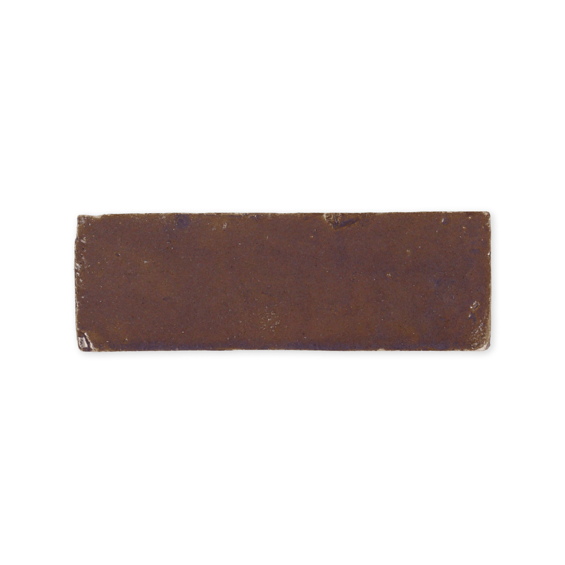 Handmade Moroccan Zellige 2x6 Aubergine Bejmat Terracotta Tile - Cemento Collection