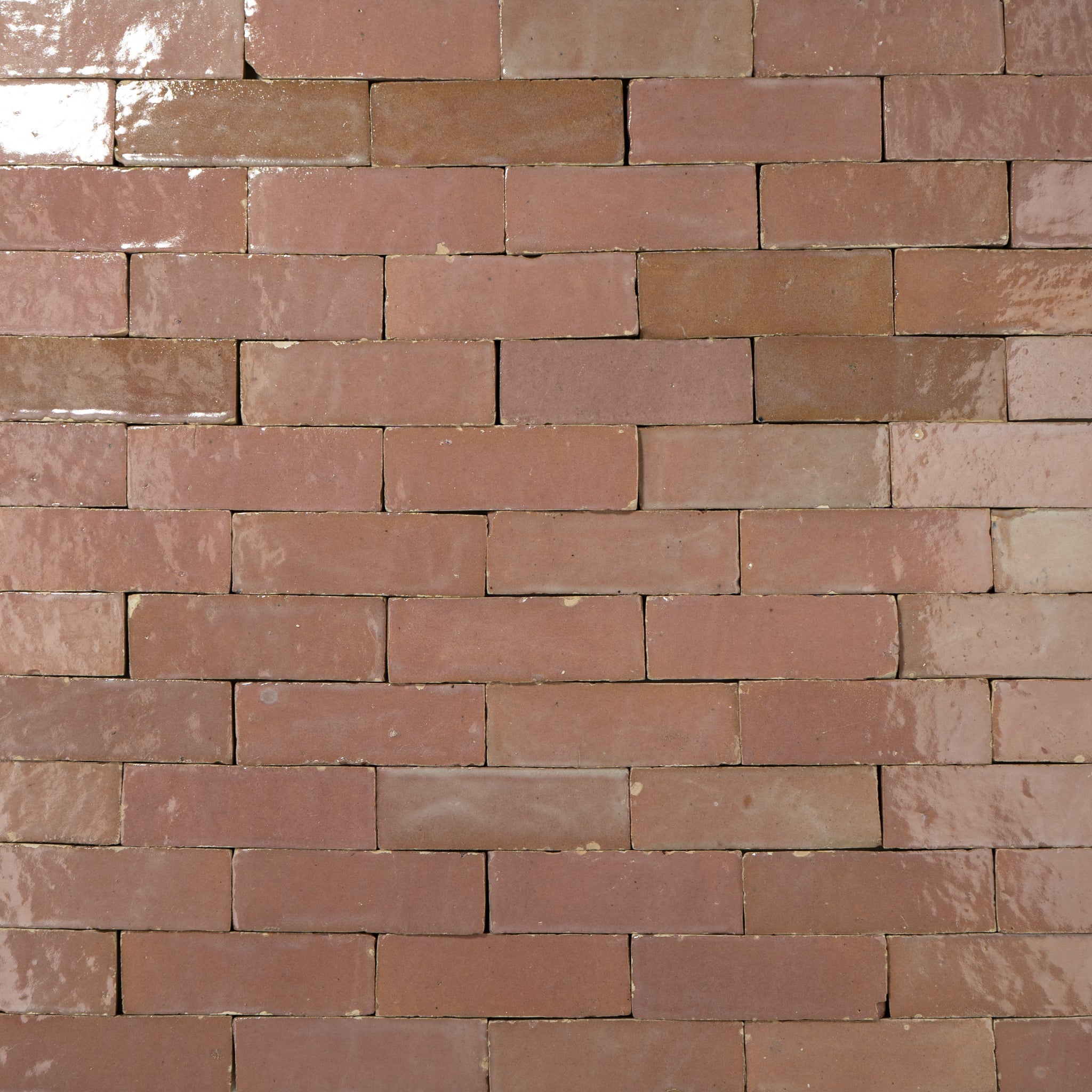 Handmade Moroccan Zellige 2x6 Bejmat Blush Pink Terracotta Tile - Cemento Collection