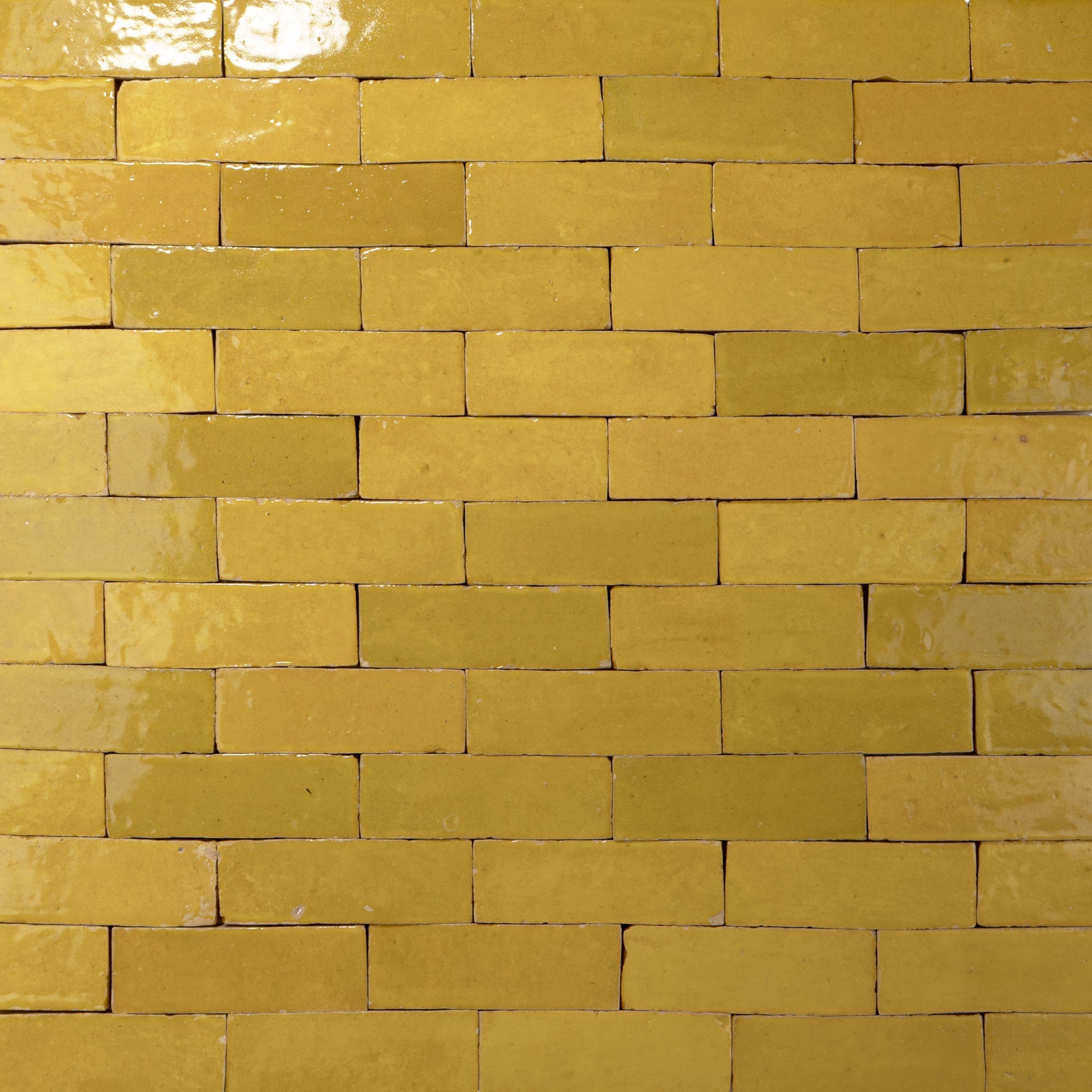 Citron yellow zellige tile 
